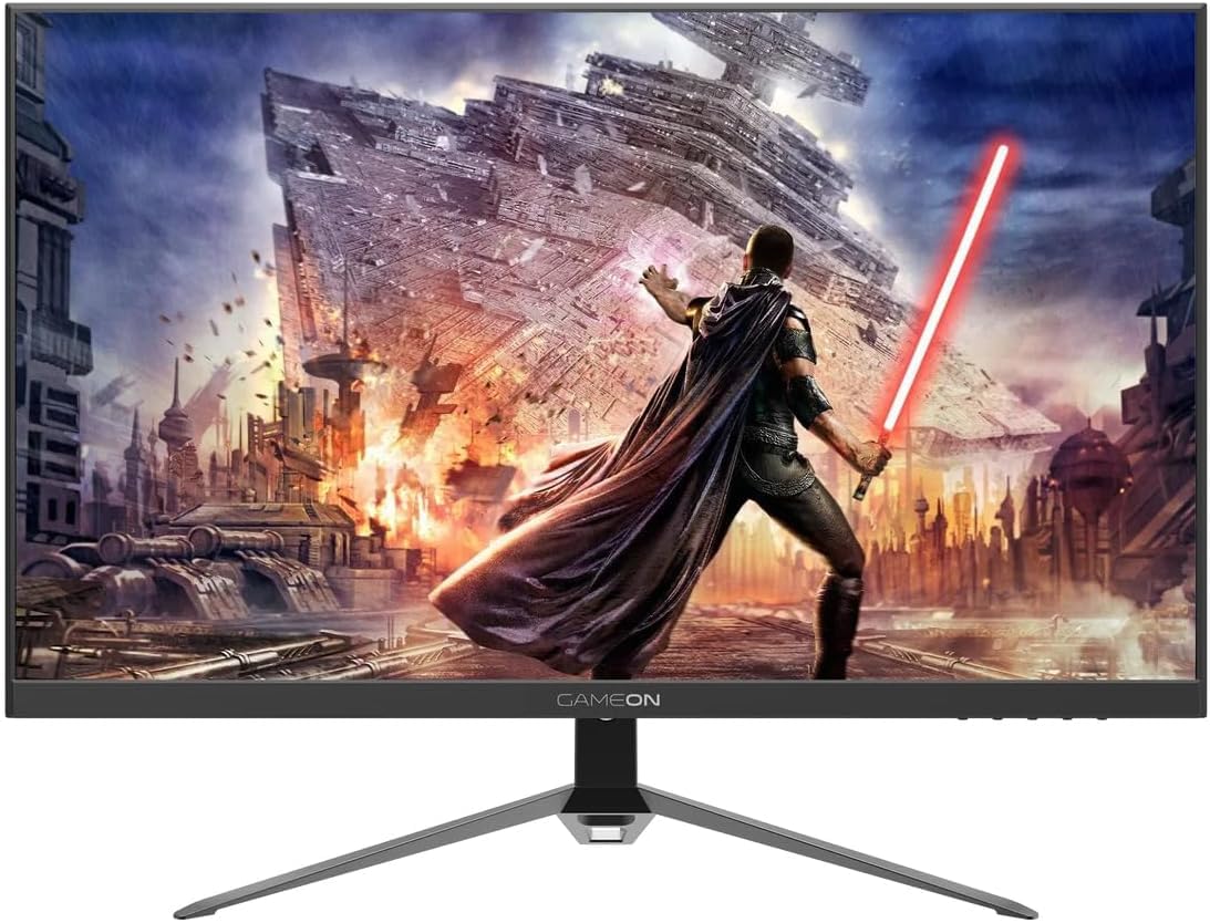 GAMEON 27 Inch 2K QHD Gaming Monitor - 2560x1440 IPS Display, 165Hz Refresh Rate, 1ms Response Time, HDMI 2.1 Console Compatible, G-Sync & FreeSync Premium - Black (GOP27QHD165IPS) - Perfect for Esports, PC Gaming & Next-Gen Consoles