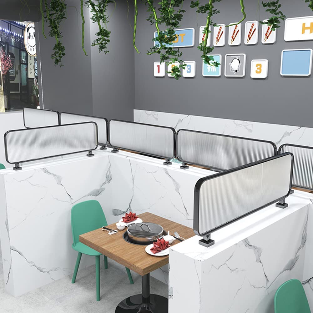 Black Restaurant Partition Screen - 1.3m x 30cm Commercial Privacy Panel for Dining Areas, Cafes & Office Spaces - Decorative Room Divider with Modern Design