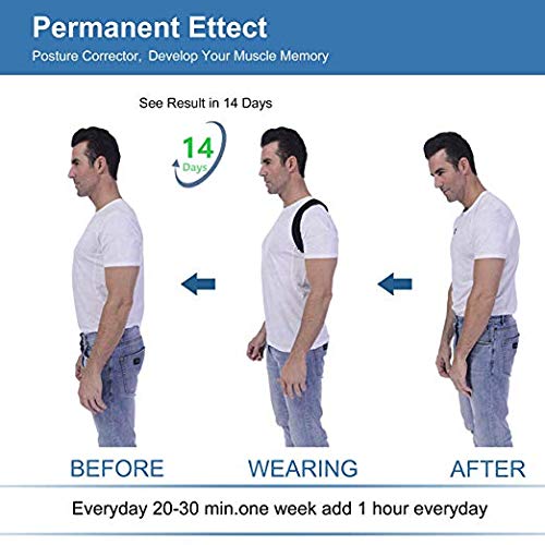 Posture Corrector for Men & Women - Adjustable Back Brace for Neck, Shoulder & Upper Back Pain Relief - Comfortable Posture Support - Ideal for Office Work, Gaming & Daily Activities