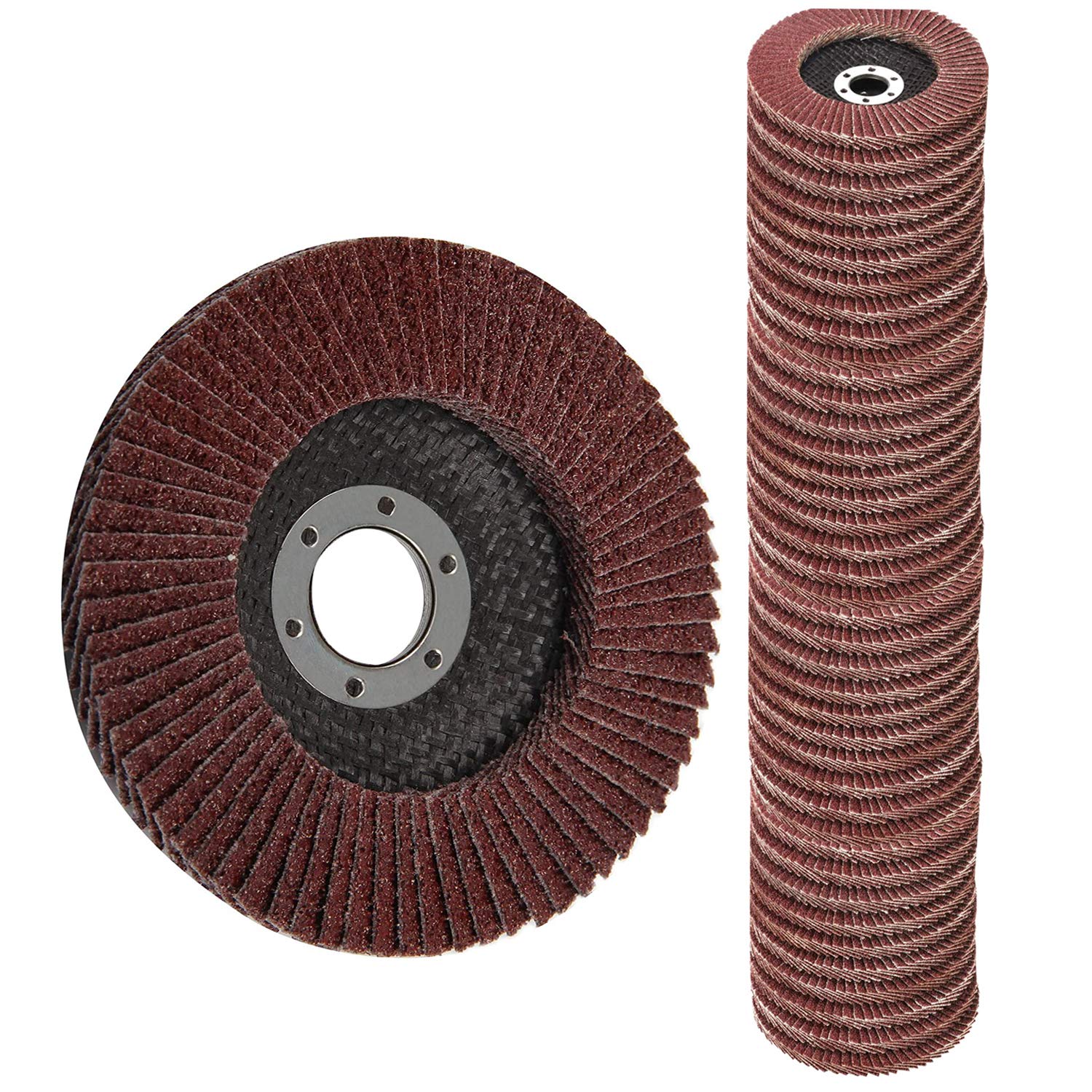 4.5 Inch Flap Discs 40 PCS - Aluminum Oxide Grinding Wheels 40 Grit for Metal & Wood Sanding | 4 1/2 Inch Assorted Abrasive Discs for Angle Grinder | Perfect for DIY Projects, Metal Polishing & Surface Preparation