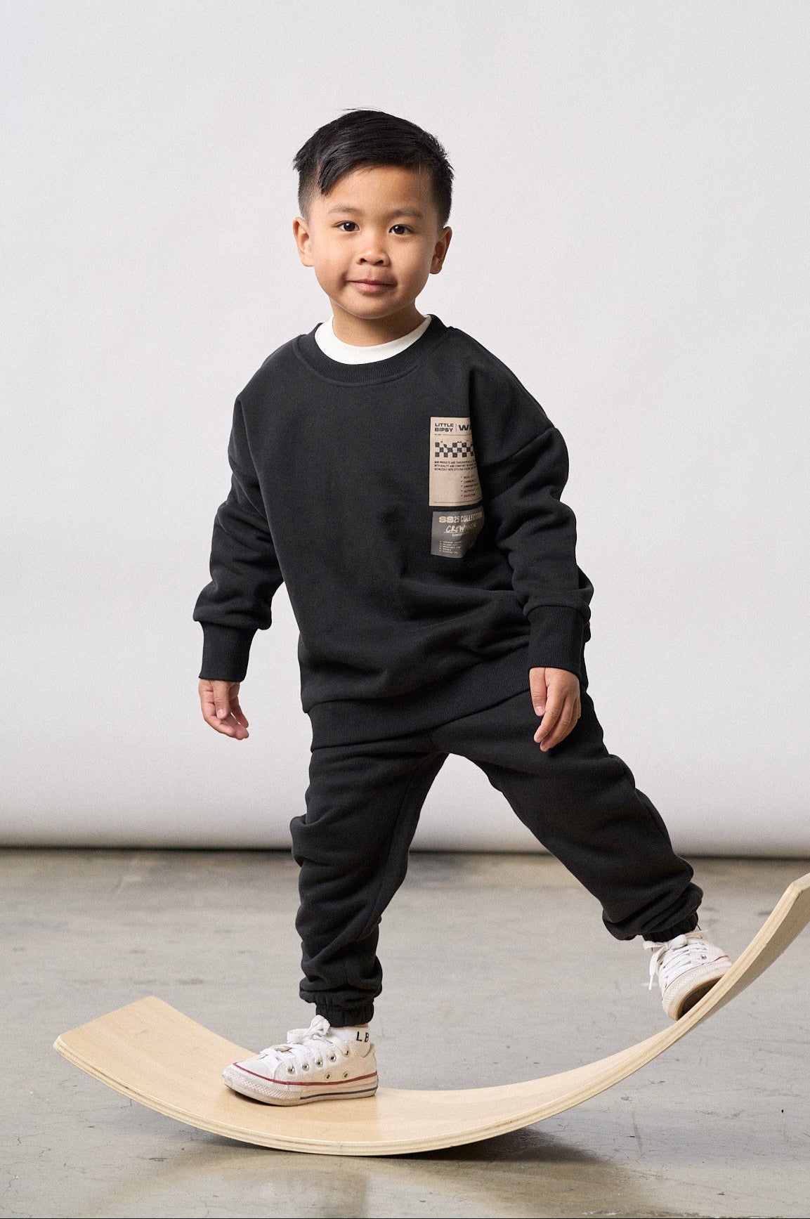 Premium Black Core Values Elevated Crewneck Sweatshirt - Comfortable & Stylish for Casual Wear, Street Fashion, and Everyday Outfits