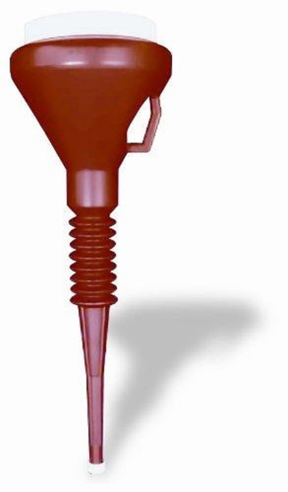 WIRTHCO Funnel King 32130 1.5-Quart Double Capped Funnel - 17-Inch Red Automotive Funnel for Oil, Fluids & DIY Projects | Durable Multi-Purpose Funnel for Garage, Workshop & Home Use