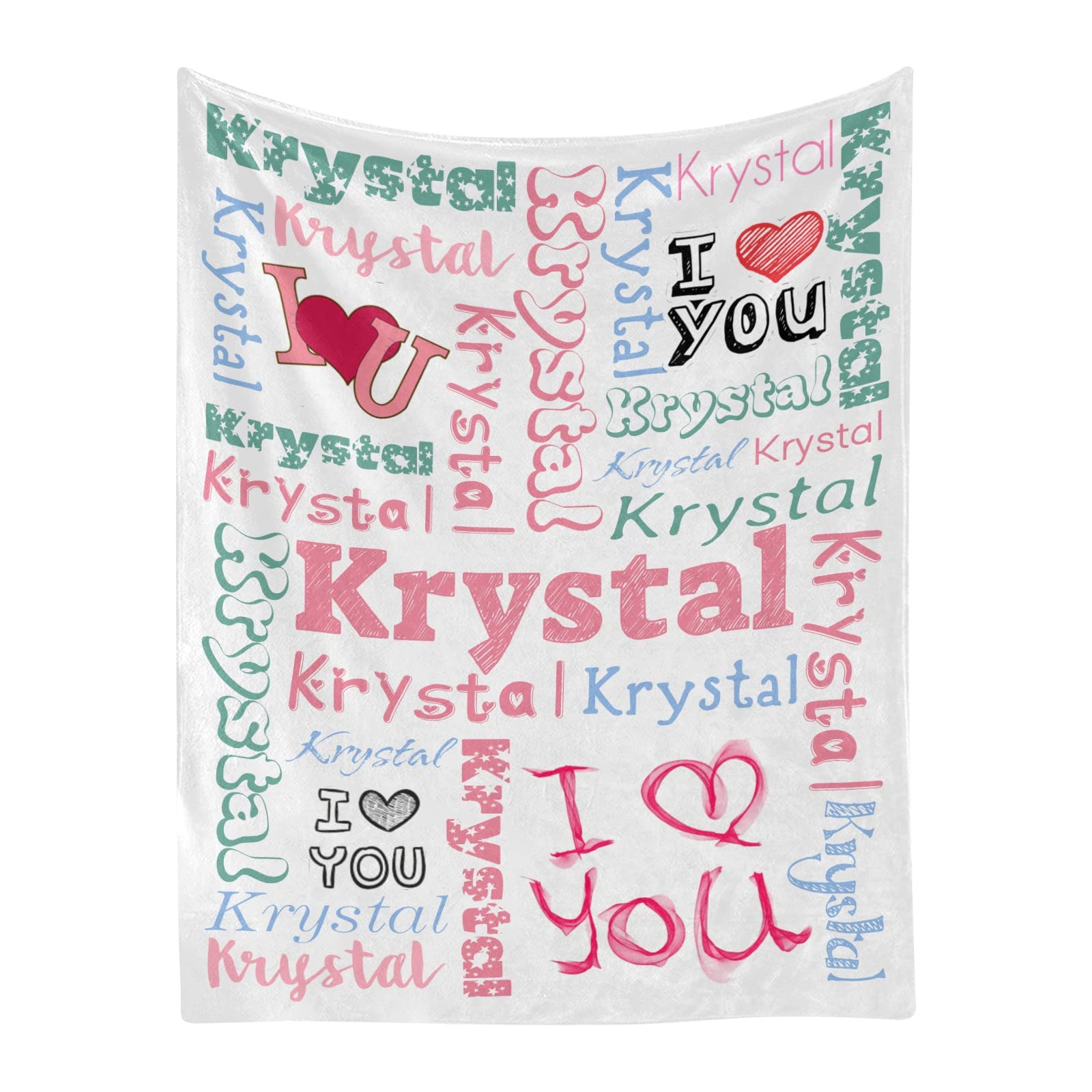 Custom Personalized I Love You Fleece Blanket with Name - Super Soft 50x60 Inch Throw Blanket for Couch, Sofa & Bed - Perfect Gift for Anniversary, Valentine's Day & Couples