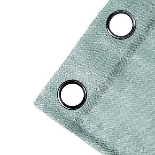 2 Pack 52x64 Inch Faux Linen Curtain Panels with Chrome Grommets - Light Filtering Window Drapes for Living Room & Bedroom
