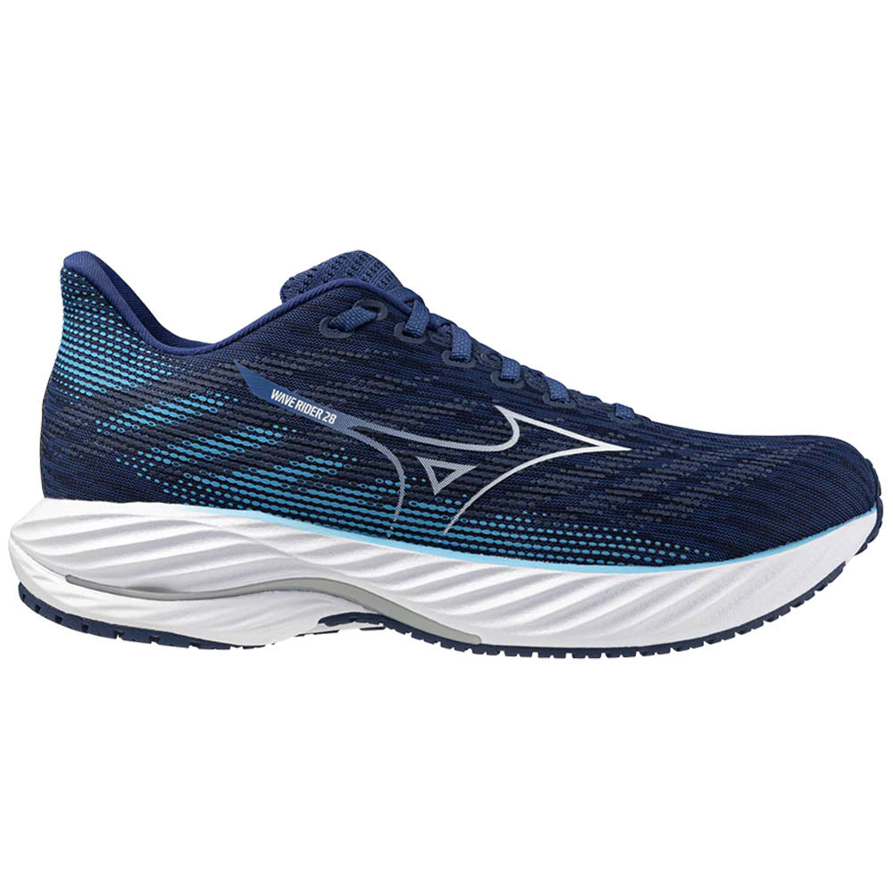 Mizuno Wave Rider 28 Running Shoes for Men - Lightweight Cushioned Road Running Sneakers for Jogging & Marathon Training