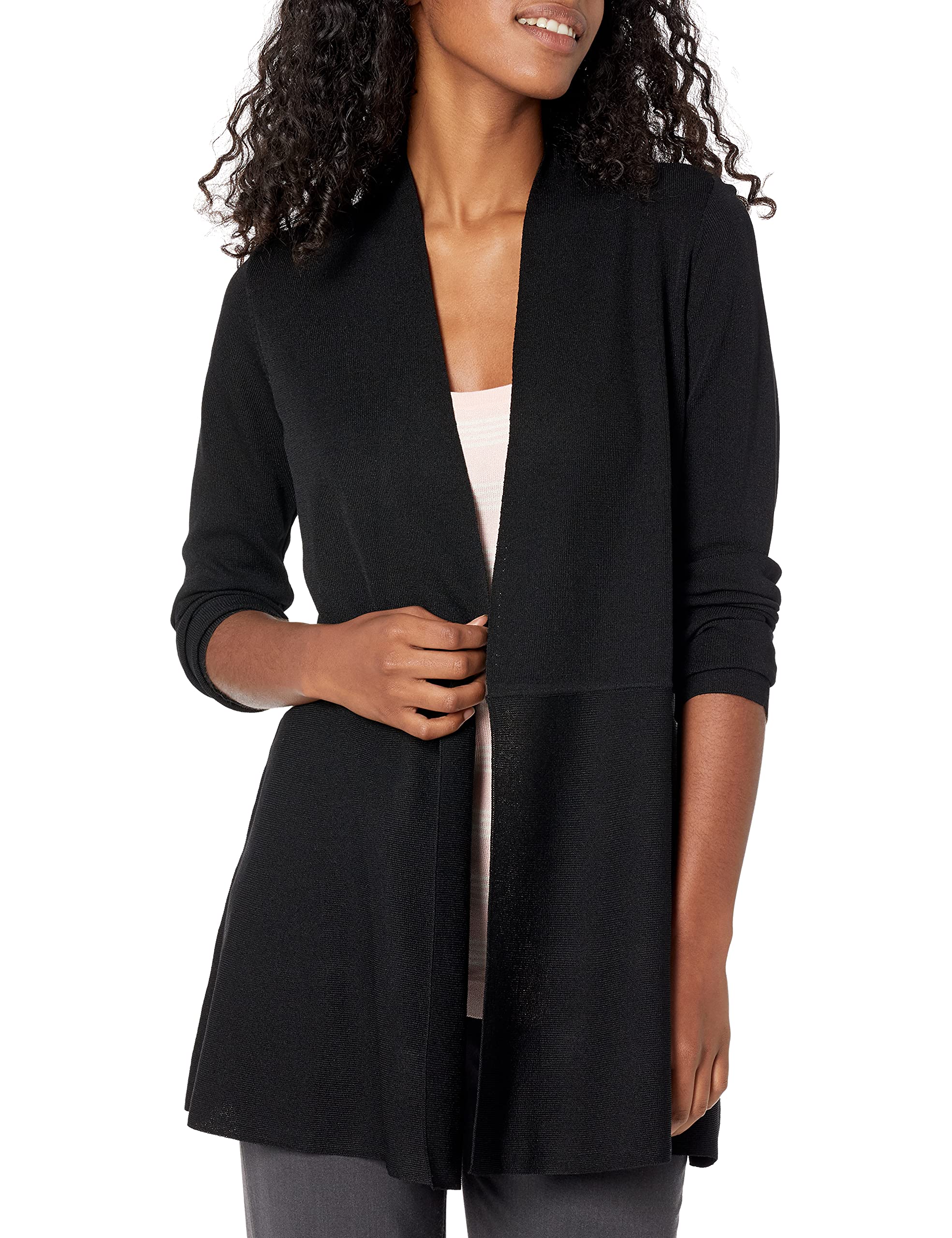 Anne Klein Women's Long Cardigan Sweater - Lightweight Open Front Knit Wrap for Fall & Winter | Perfect for Office, Layering or Casual Outfits