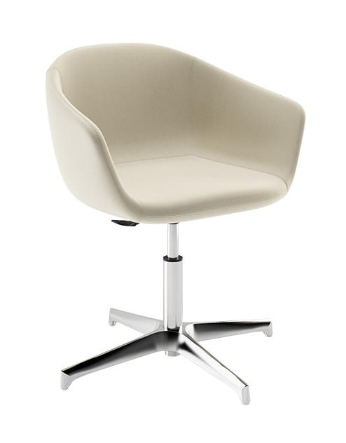 Lucrezia Modern Armchair with Spoke Base - Stylish Accent Chair for Living Room, Bedroom, or Office - BBB Furniture Collection