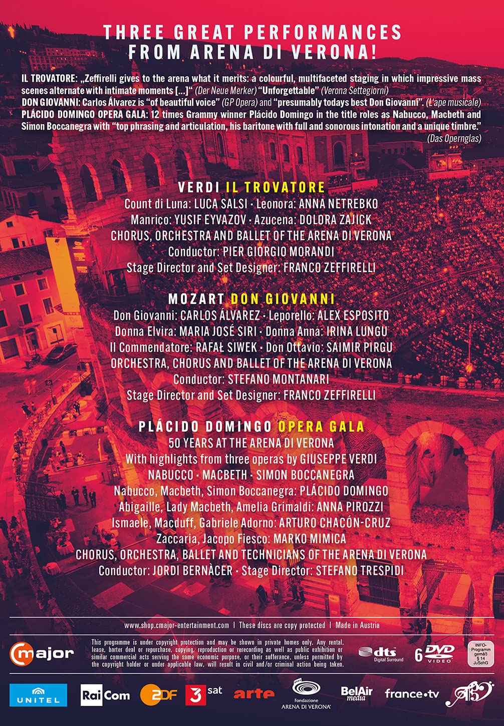 Arena Di Verona Opera DVD - Classic Italian Performances & Stunning Visuals | Perfect for Opera Lovers, Home Theater & Gift Giving
