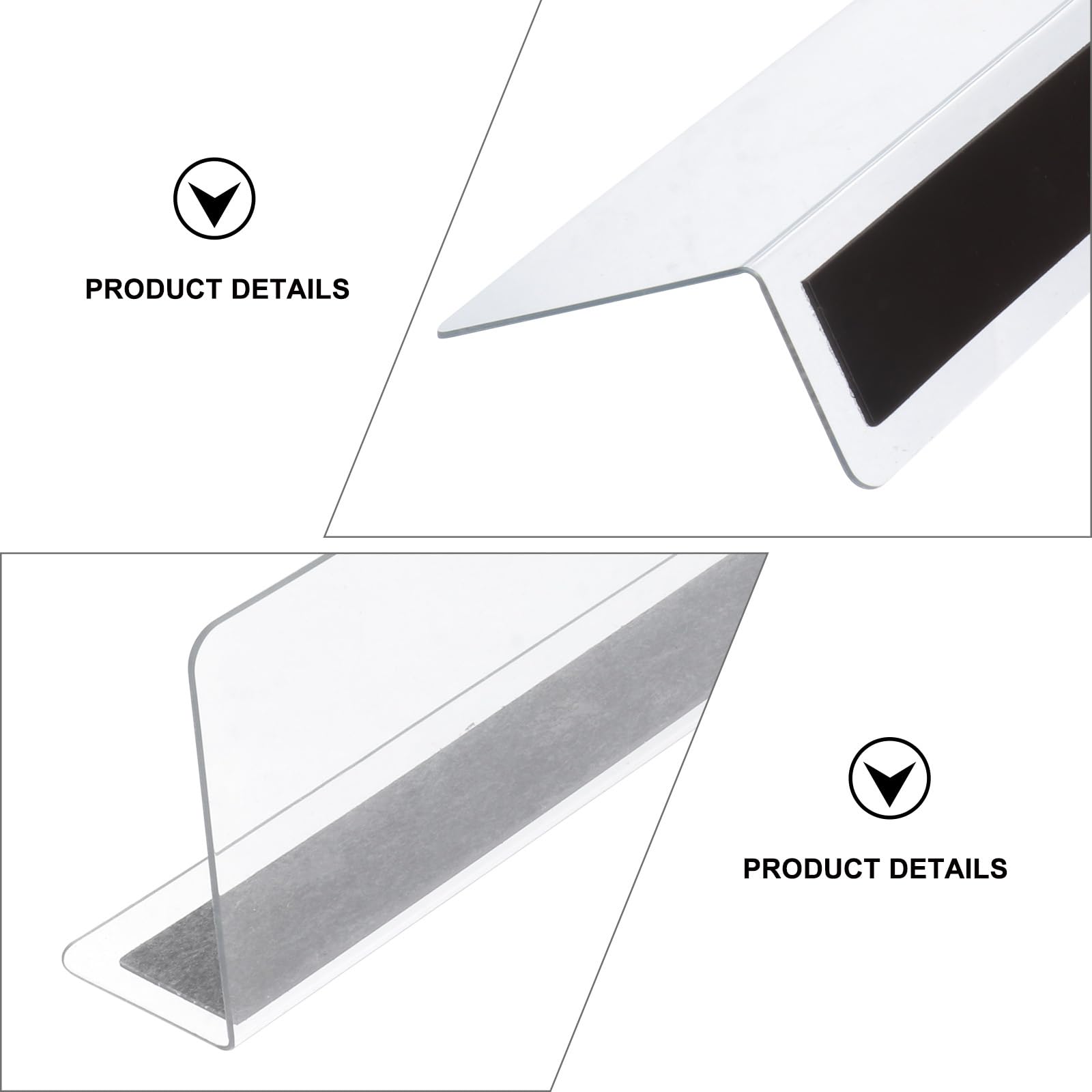 6pcs Clear Acrylic Magnetic Shelf Dividers - 6CM Closet Organizer for Supermarket & Retail Store - Perfect for Pantry, Wardrobe, and Store Display Organization