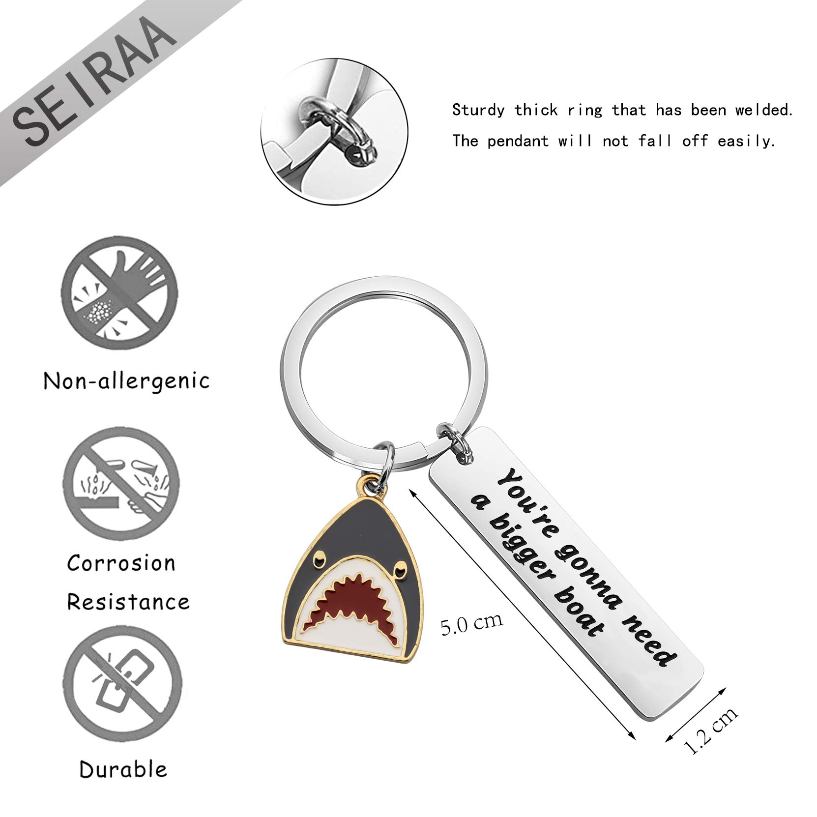SEIRAA Shark Jewelry Keychain - 