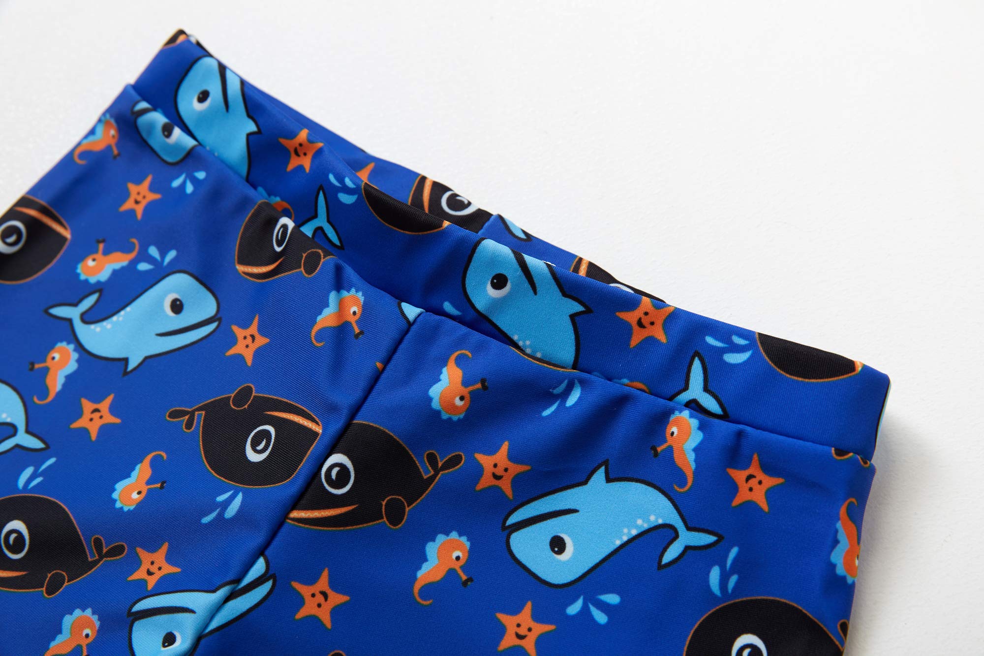 Baby & Toddler UPF 50+ Sun Protection Swim Trunks with Matching Sun Hat - Quick Dry Boys Girls Beach Swimwear for Pool, Ocean & Summer Water Activities