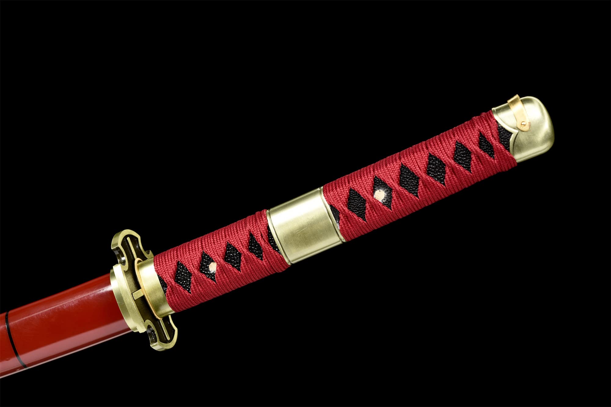 Authentic Roronoa Zoro Sandai Kitetsu Katana Replica - Handmade T10 Steel Clay Tempered Samurai Sword with Hamon | One Piece Anime Cosplay, Martial Arts Training & Japanese Sword Collection