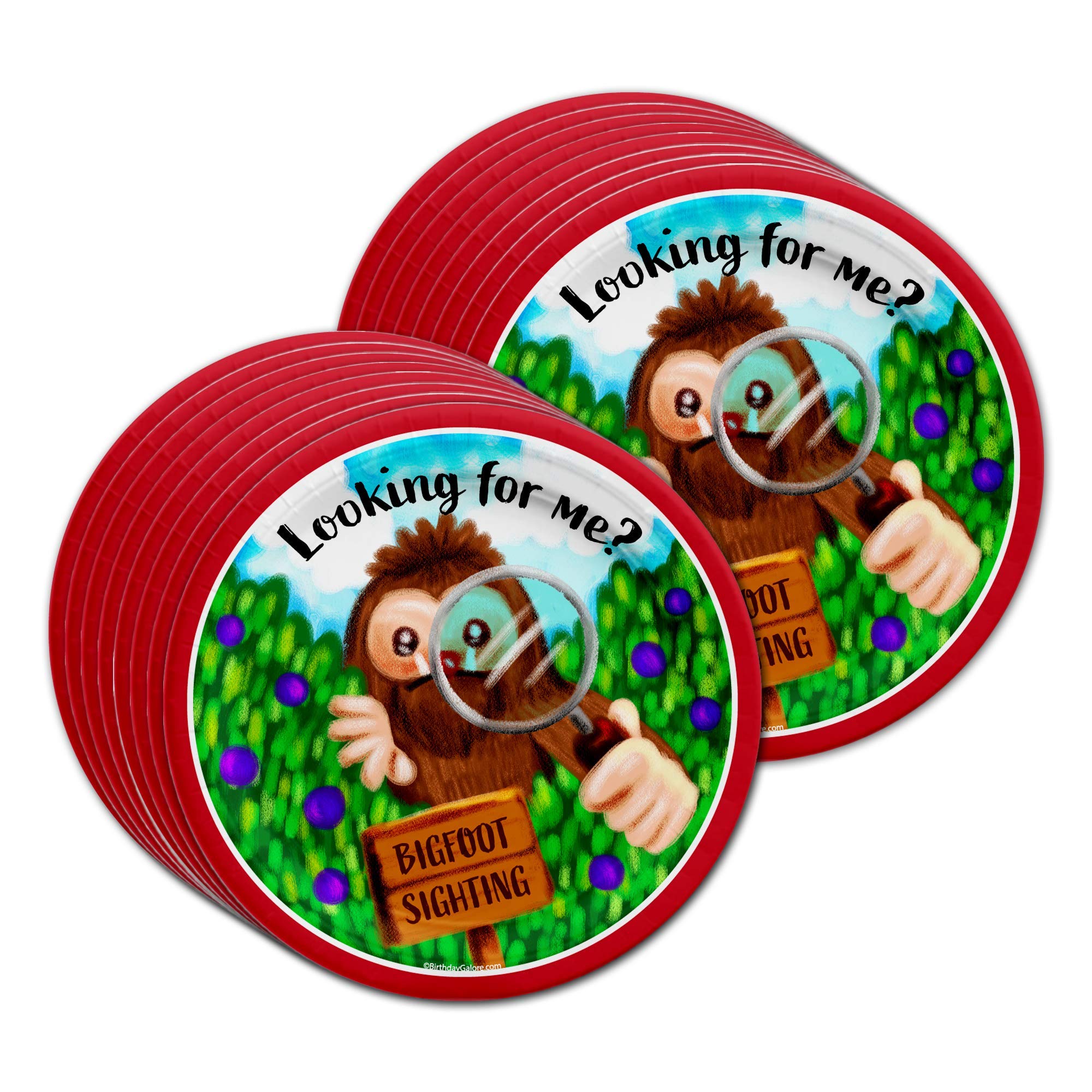 Bigfoot Themed Birthday Party Supplies Set - 16-Piece Tableware Kit with Plates, Napkins & Cups for Kids' Outdoor Adventure Party Decorations