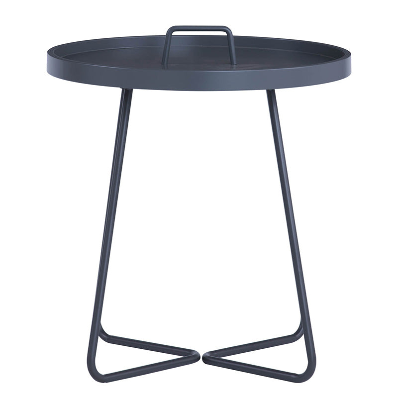 JAXI 40cm Round Coffee Table in Graphite Grey - Perfect for Living Room, Lounge & Small Spaces