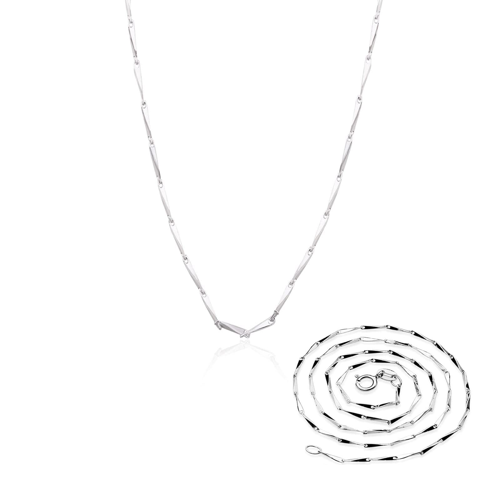 925 Sterling Silver Cable Chain Necklace for Women - Slim & Simple 18 Inch Melon Seed Chain | Elegant Everyday Jewelry, Perfect Gift for Birthday, Anniversary & Valentine's Day