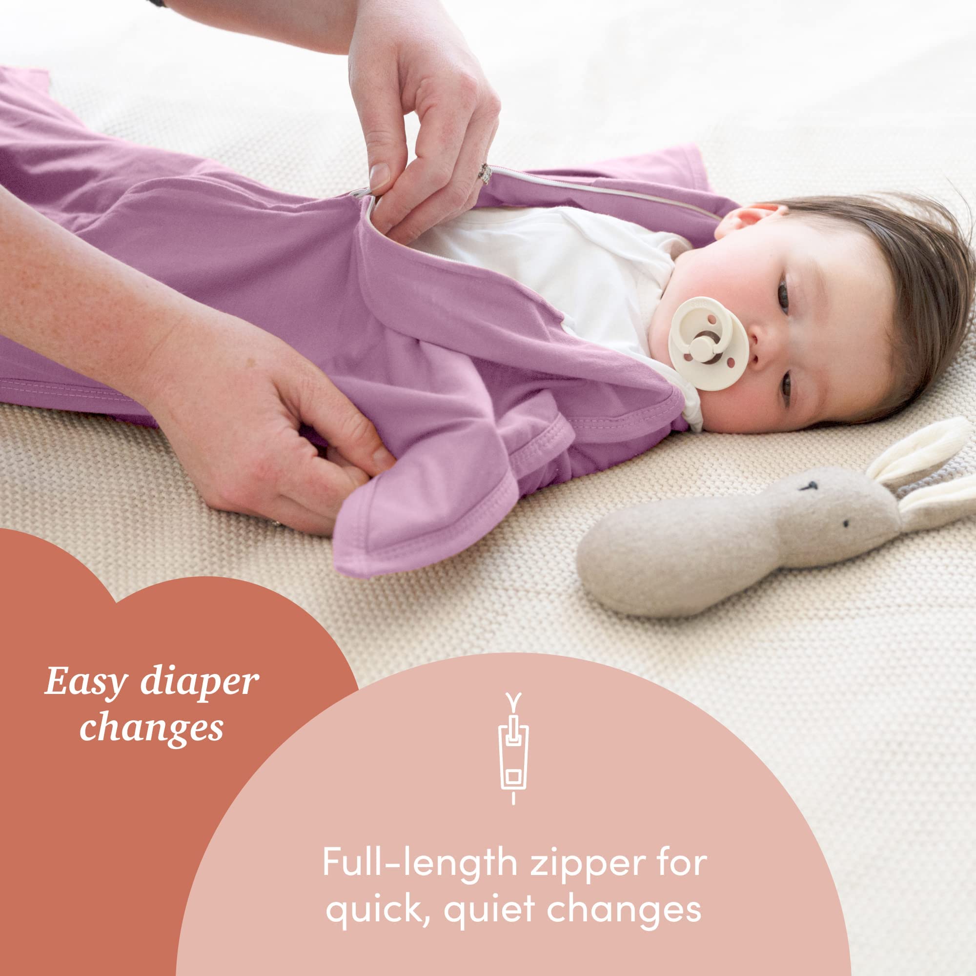 SleepingBaby Zipadee-Zip Transition Swaddle - Soft Baby Swaddle Blanket with Zipper for Easy Diaper Changes - Roomy Wearable Blanket for Infants 12-24 Months - Classic Girl Design - 3 Pack - Perfect for Nursery, Travel & Swaddle Transitioning
