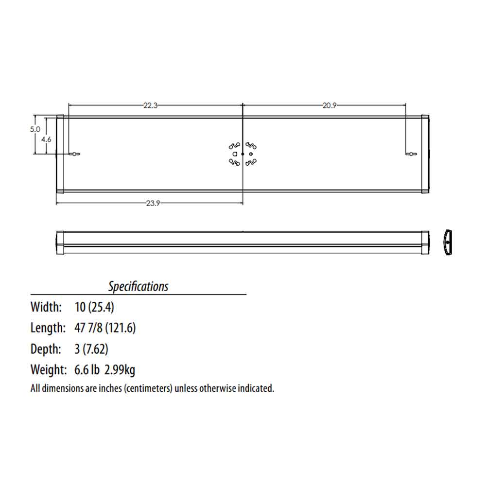 4ft LED Wraparound Light Fixture - 54W 5000 Lumens 4000K Cool White - 120V Commercial Lighting for Offices, Warehouses & Schools