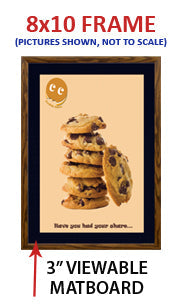 Premium Wood Snap Frames for 8x10 Posters - 3 Wide Matboard Display - Perfect for Home Decor, Office Art & Gallery Exhibitions