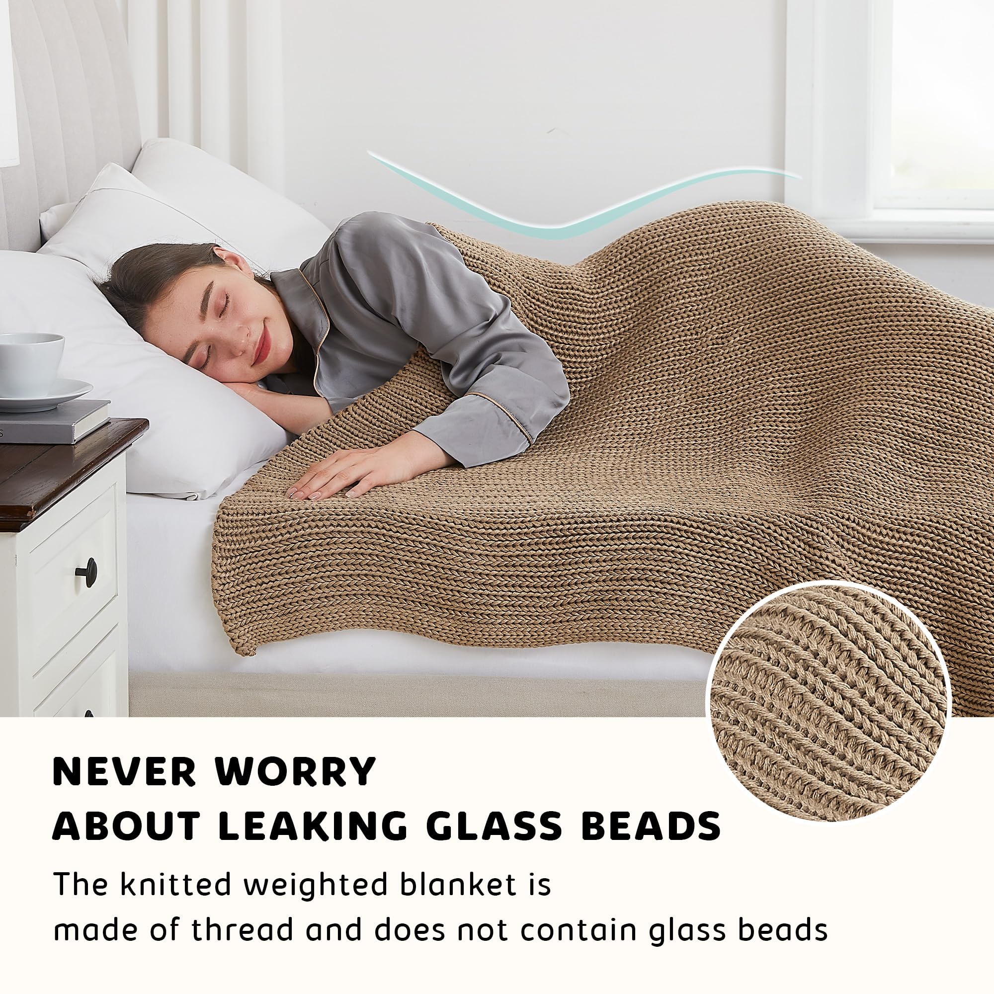 L'AGRATY 12lbs Weighted Blanket for Adults - 48