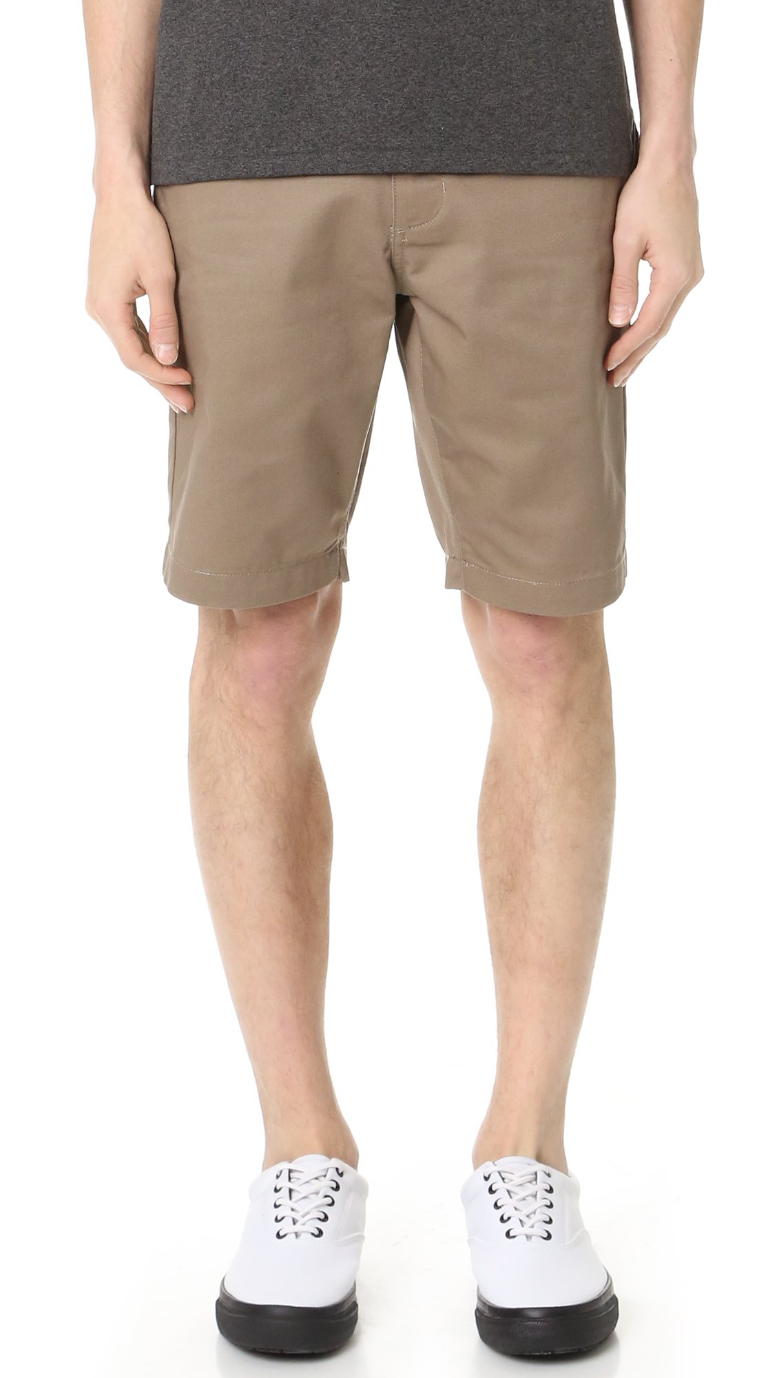 RVCA Week-End Shorts for Men - Dark Khaki Color Comfortable Casual Shorts | Perfect for Beach, Gym, Travel & Everyday Wear