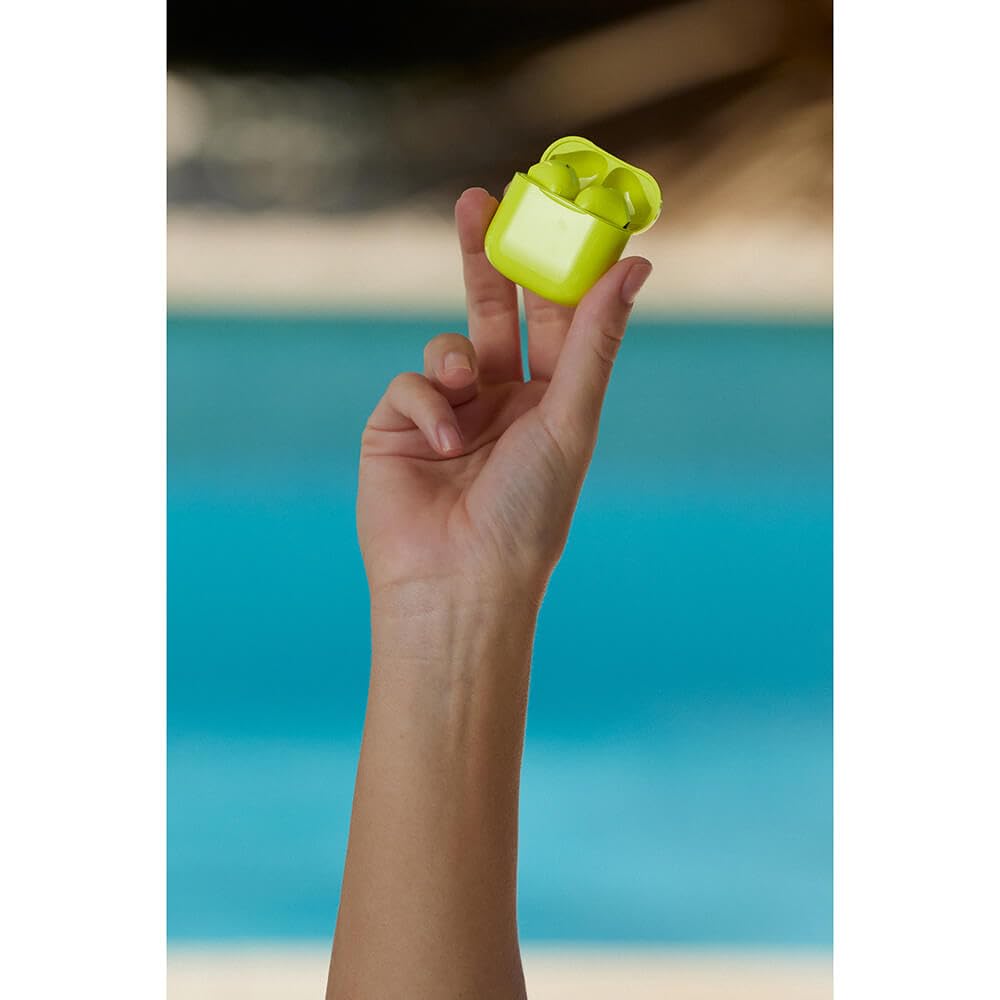 Happy Plugs Joy Wireless Earbuds - Bluetooth 5.0 Headphones with 24H Playtime, Noise Cancelling, IPX5 Waterproof for Running, Gym, Work & Travel