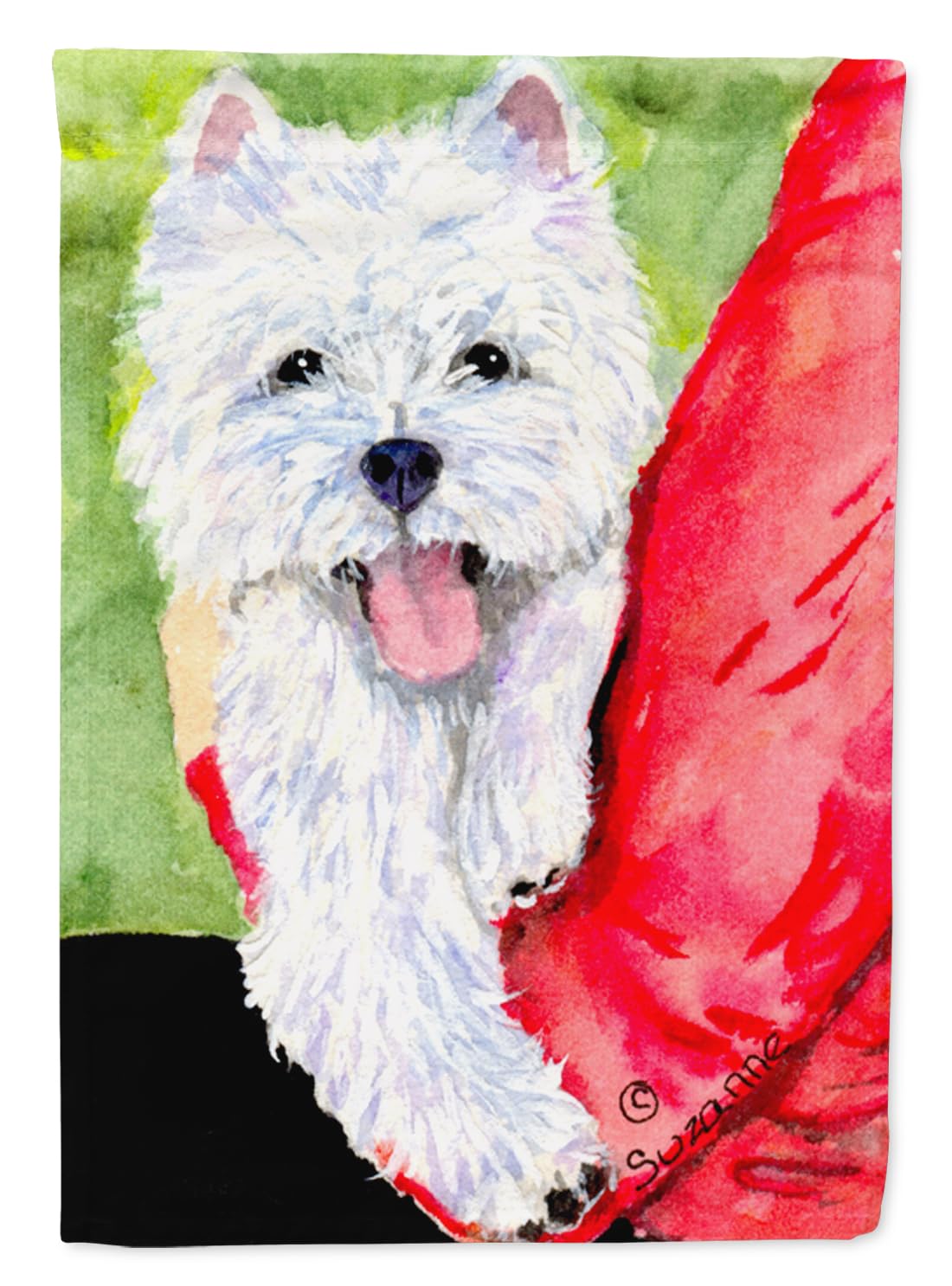 Westie Garden Flag & Mailbox Banner - Outdoor Decorative Yard Flag for Patio, Flower Beds & Lawn Decor - Multicolor Weather-Resistant Artwork (Garden Size) - Perfect for Seasonal Decor, Housewarming Gifts & Front Yard Landscaping