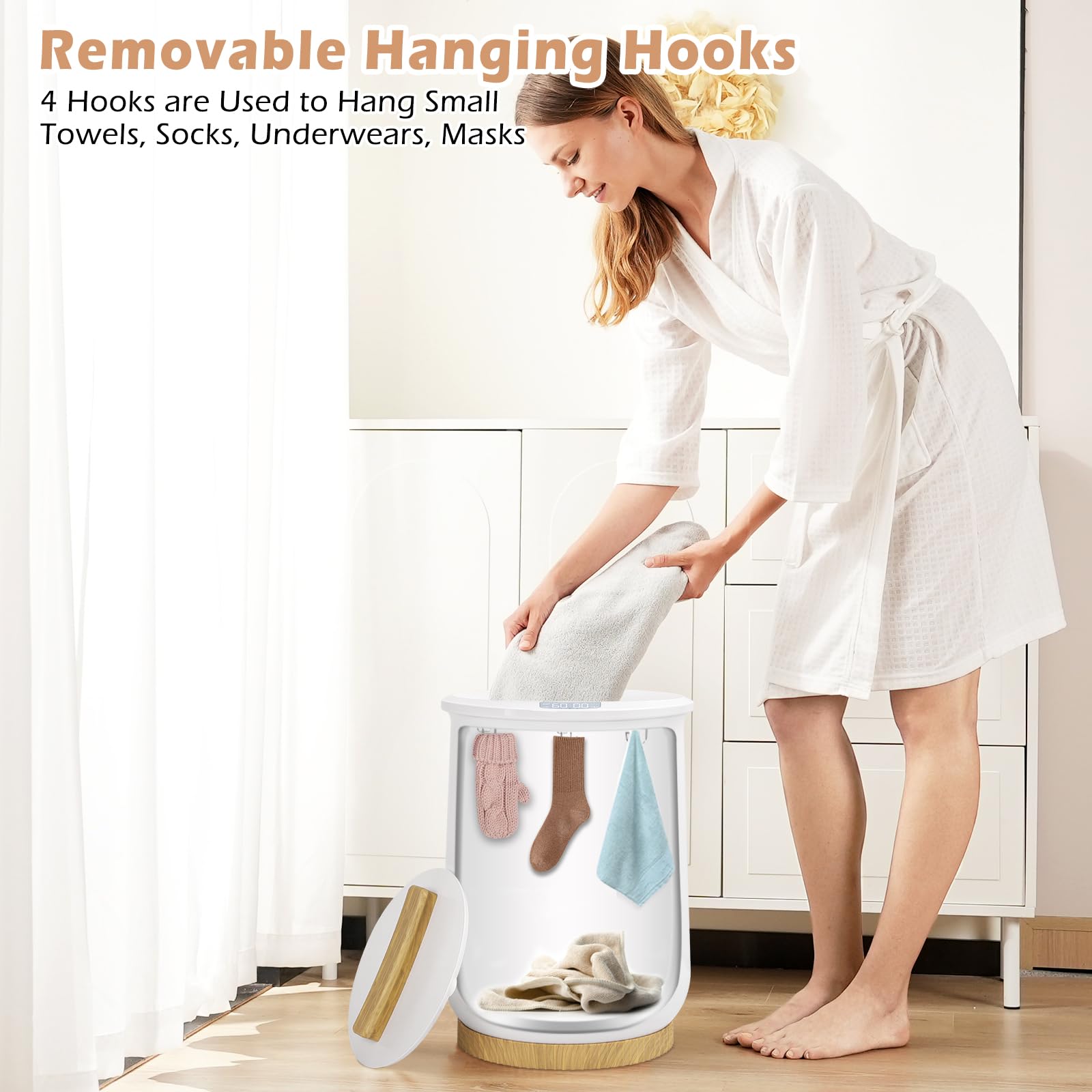 Keenray Upgraded Electric Towel Warmer Bucket - Large Capacity Heated Towel Warmer with 3 Adjustable Heating Modes (30/45/60/90 Min) & 24H Delay Timer - Perfect for Warming Oversized Bathrobes, Blankets and Spa Towels - Ideal for Bathroom, Spa, Salon and Home Use