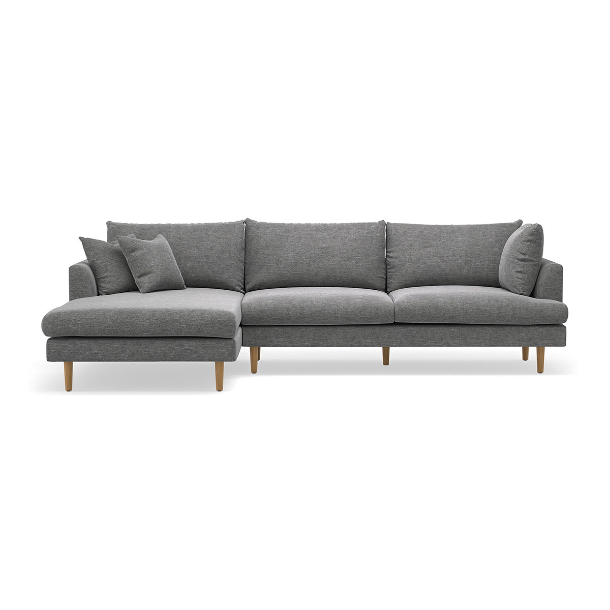 Byron Fabric Modular Sofa with Left Hand Chaise - Modern Sectional Couch for Living Room, Family Room & Home Theater Comfortable Seating