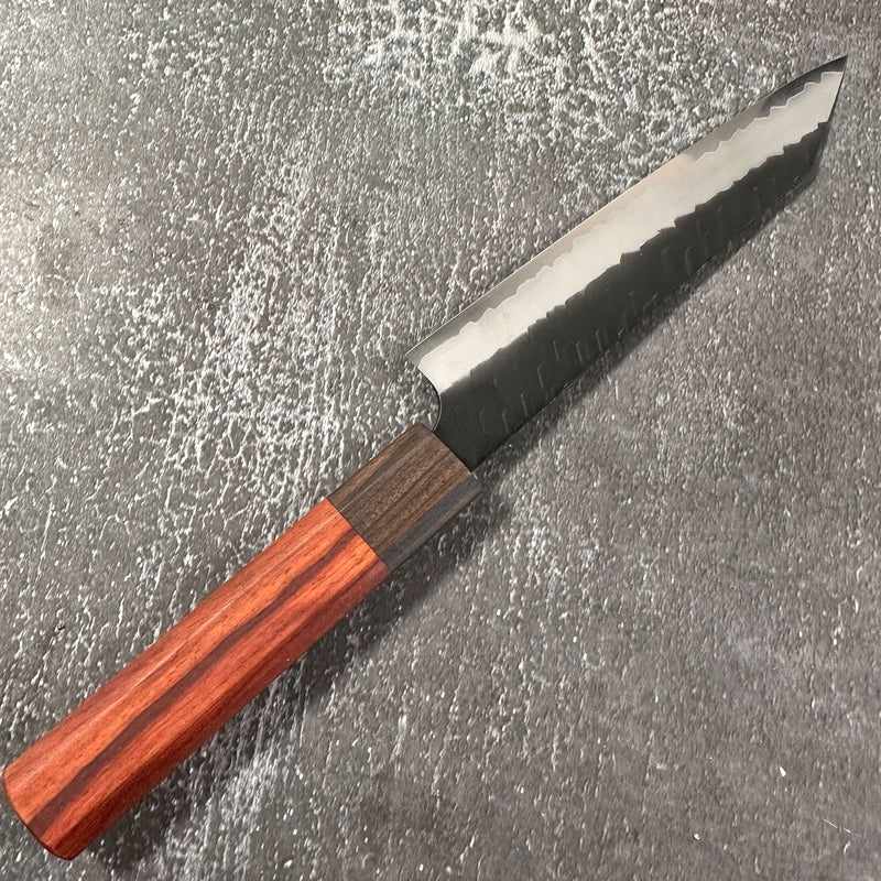 Premium NIGARA HAMONO SG2 Kurouchi Tsuchime Kiritsuke Petty Knife 150mm with Rosewood Handle - Japanese Kitchen Knife for Slicing, Dicing & Precision Cutting - Perfect for Chefs & Home Cooking