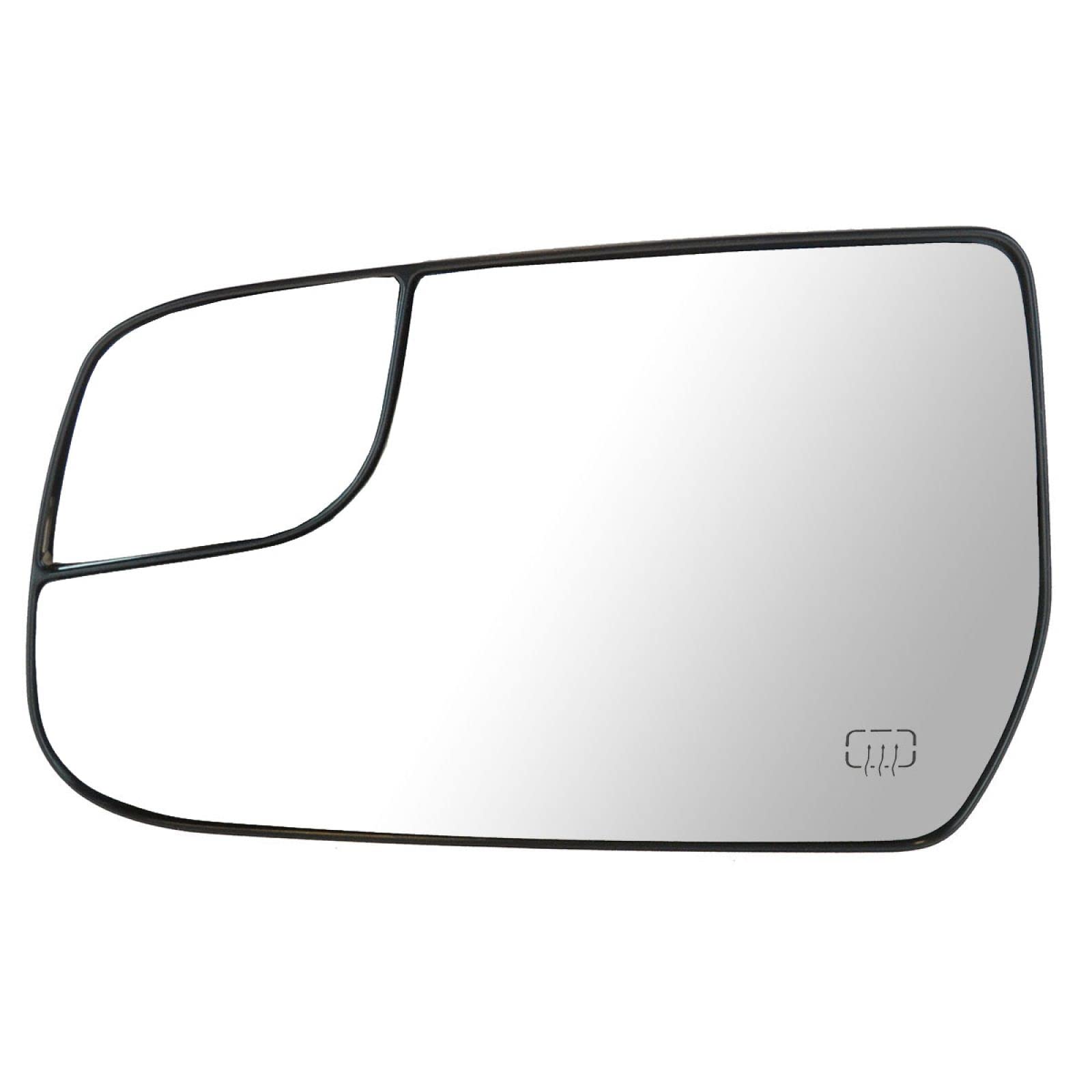 Power Heated Mirror Glass with Mounting Bracket - Driver Side Left Compatible with 2012-2013 Chevy GMC Trucks & SUVs - Defrost Function for Winter Driving Safety