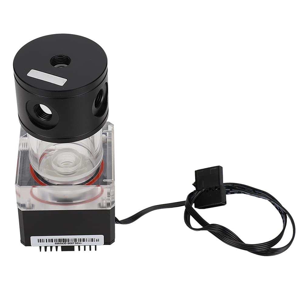 Shanrya 800L/H High-Performance Water Cooling Pump for PC Desktop Computers - Quiet & Efficient CPU Cooler System (Black) - Ideal for Gaming Rigs, Overclocking & Liquid Cooling Setups