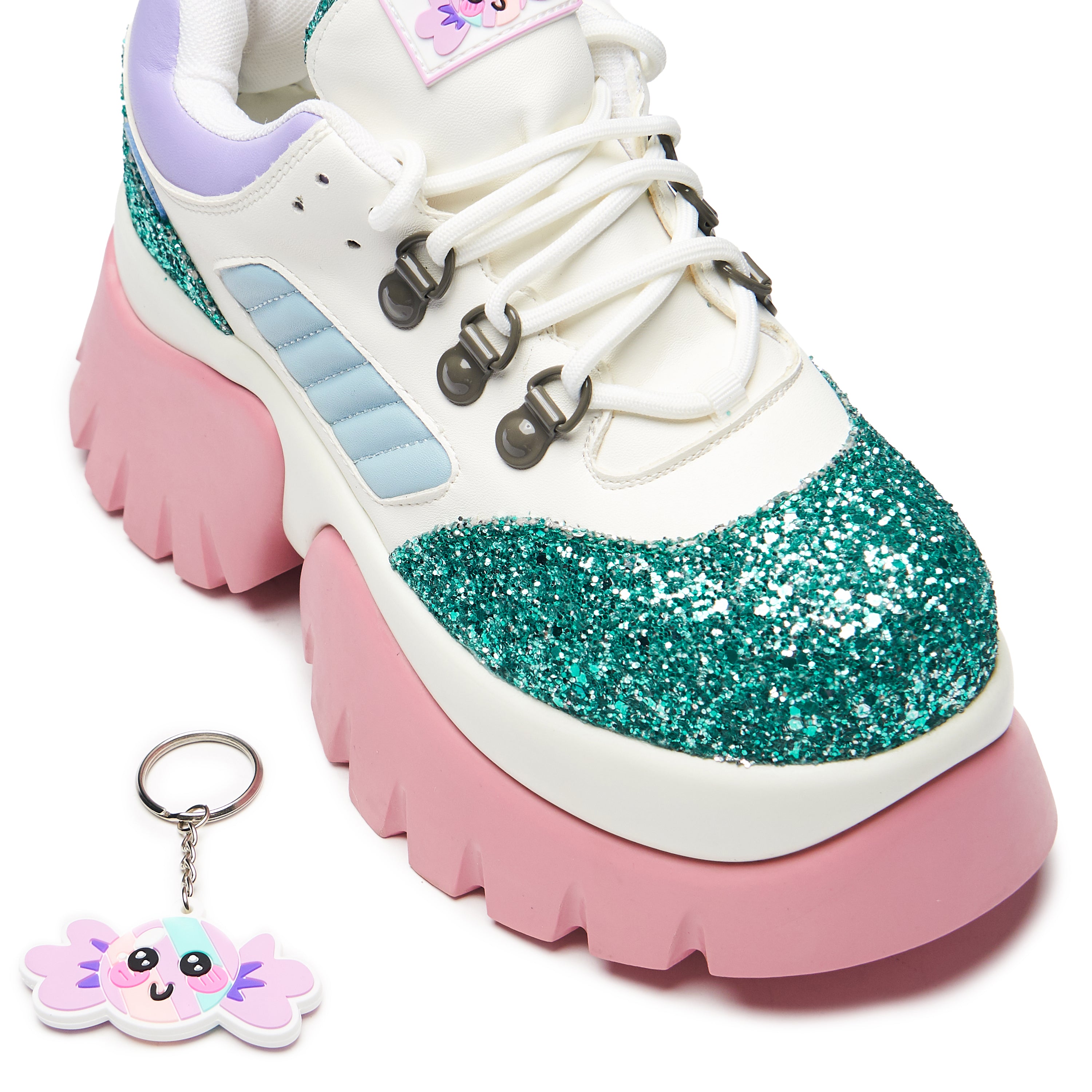 Candy Cuddles Sparkling Trainers - Women's Fashion Sneakers with Glitter for Casual Wear, Running & Gym
