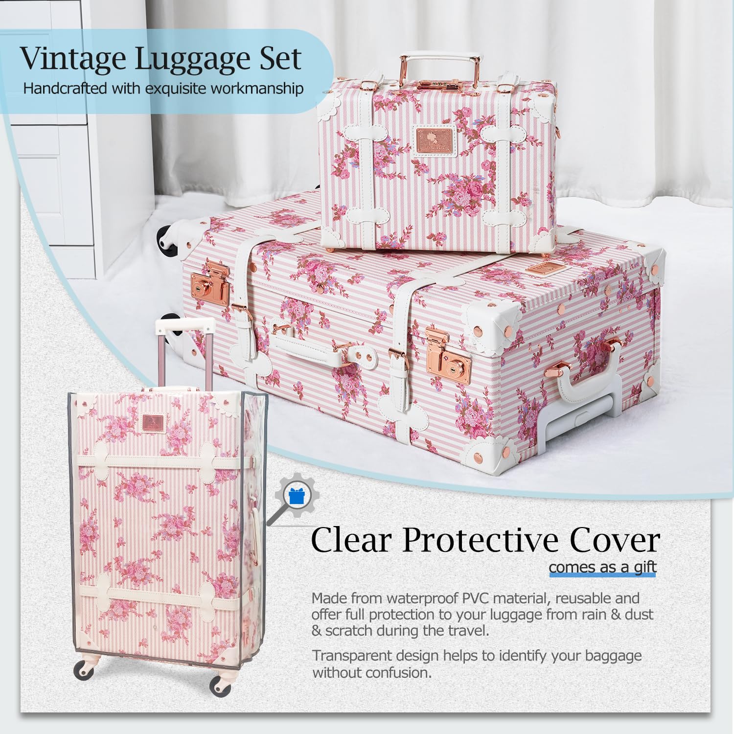 Vintage 2-Piece Suitcase Set - 26