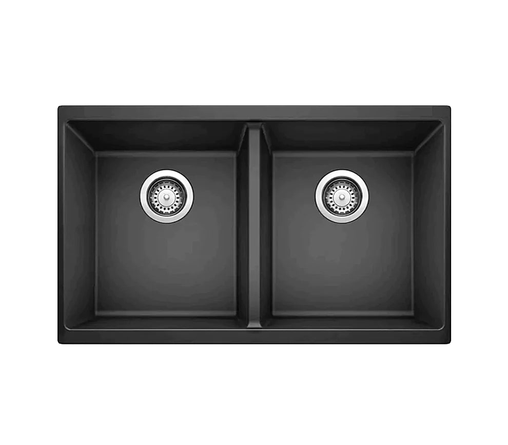 Allora USA GC 3118 D Black Granite Composite Kitchen Sink - Durable & Stylish Undermount Sink for Modern Kitchens | Perfect for Food Prep, Dishwashing & Entertaining