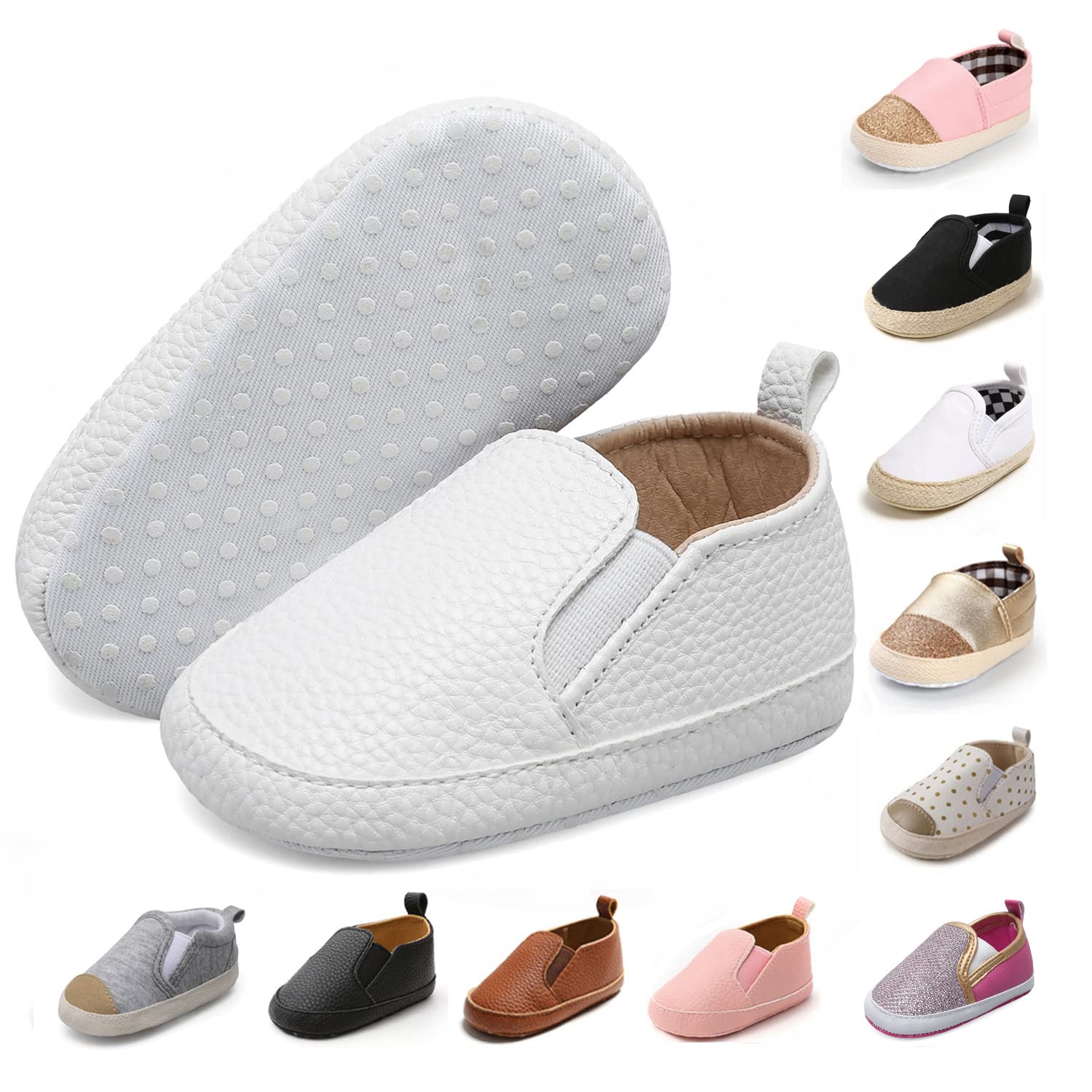 JOINFREE Baby Soft Sole Sneakers for Toddlers - First Walker Shoes for Indoor & Outdoor Play