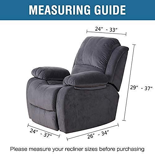 H.VERSAILTEX Stretch Recliner Slipcovers - 4-Piece Set for Dining Room Chairs, Soft Dove Gray Fabric - Perfect for Home, Office, and Restaurant Furniture Protection