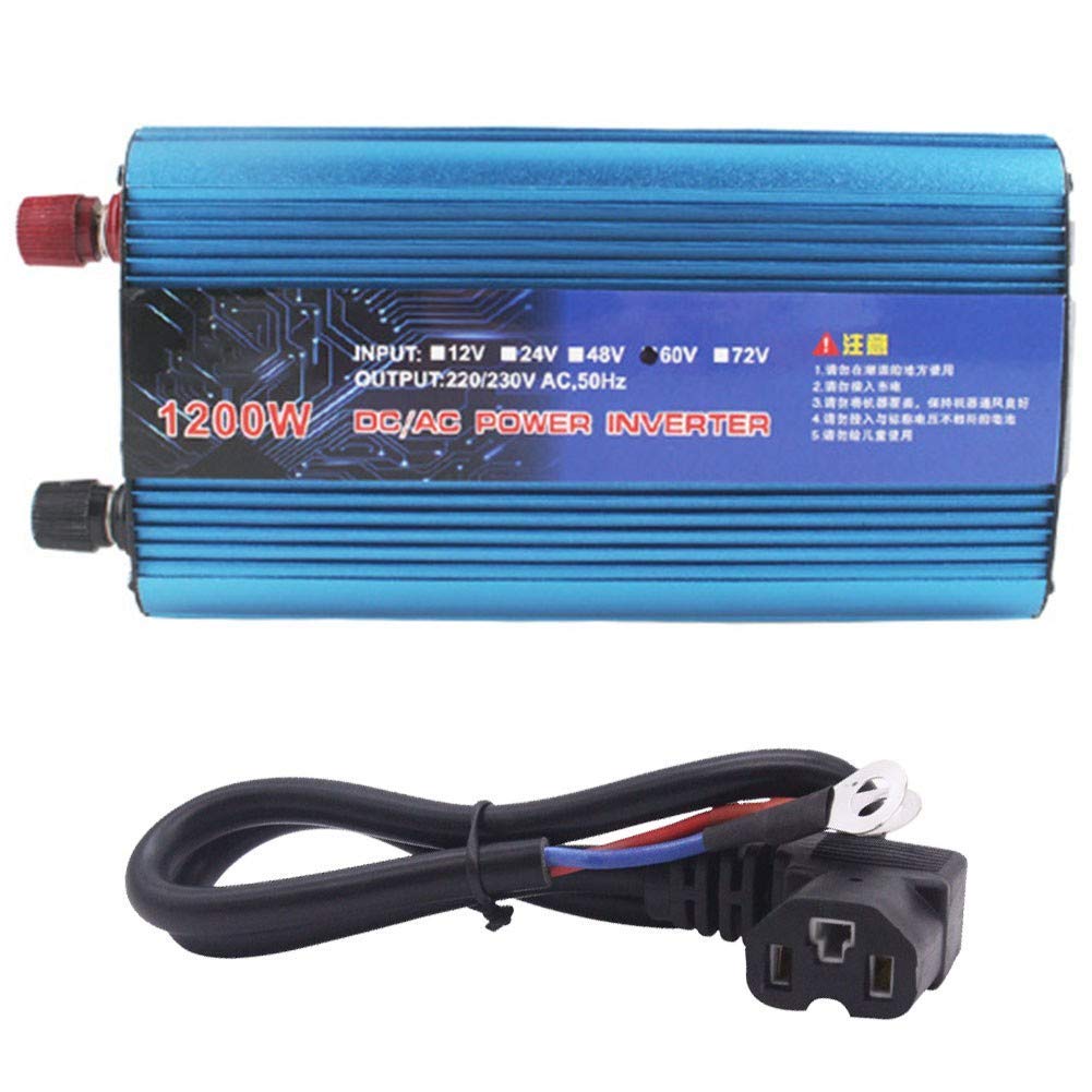 500W-2200W Peak Power Inverter DC 12V/24V/48V to AC 220V with USB Ports - Car Power Converter for Vehicles, Trucks, RVs & Pickups - Perfect for Road Trips, Camping & Emergency Power Backup