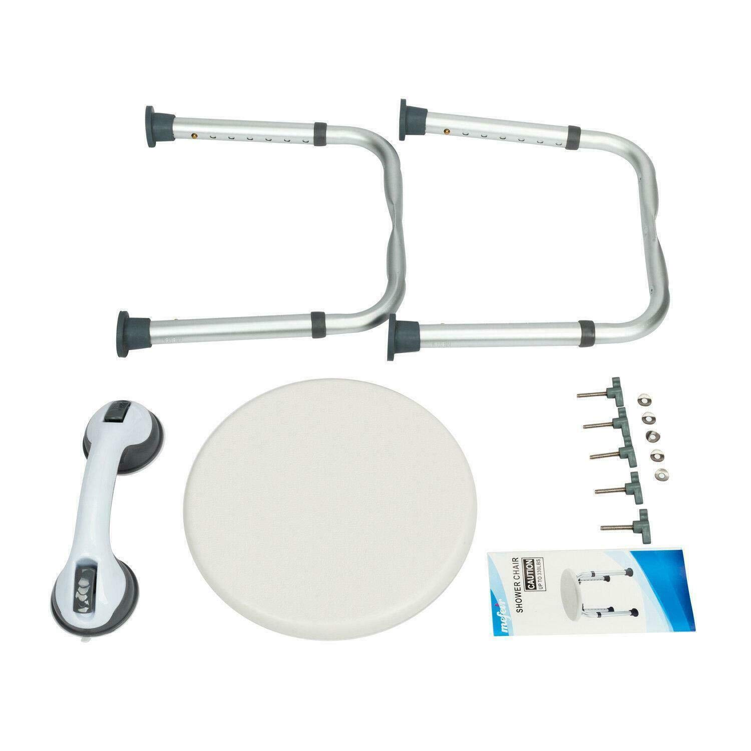 Adjustable Medical Shower Stool with Handle - Non-Slip Bath Seat for Elderly & Disabled - Perfect for Bathroom Safety and Relaxing Shower Experience