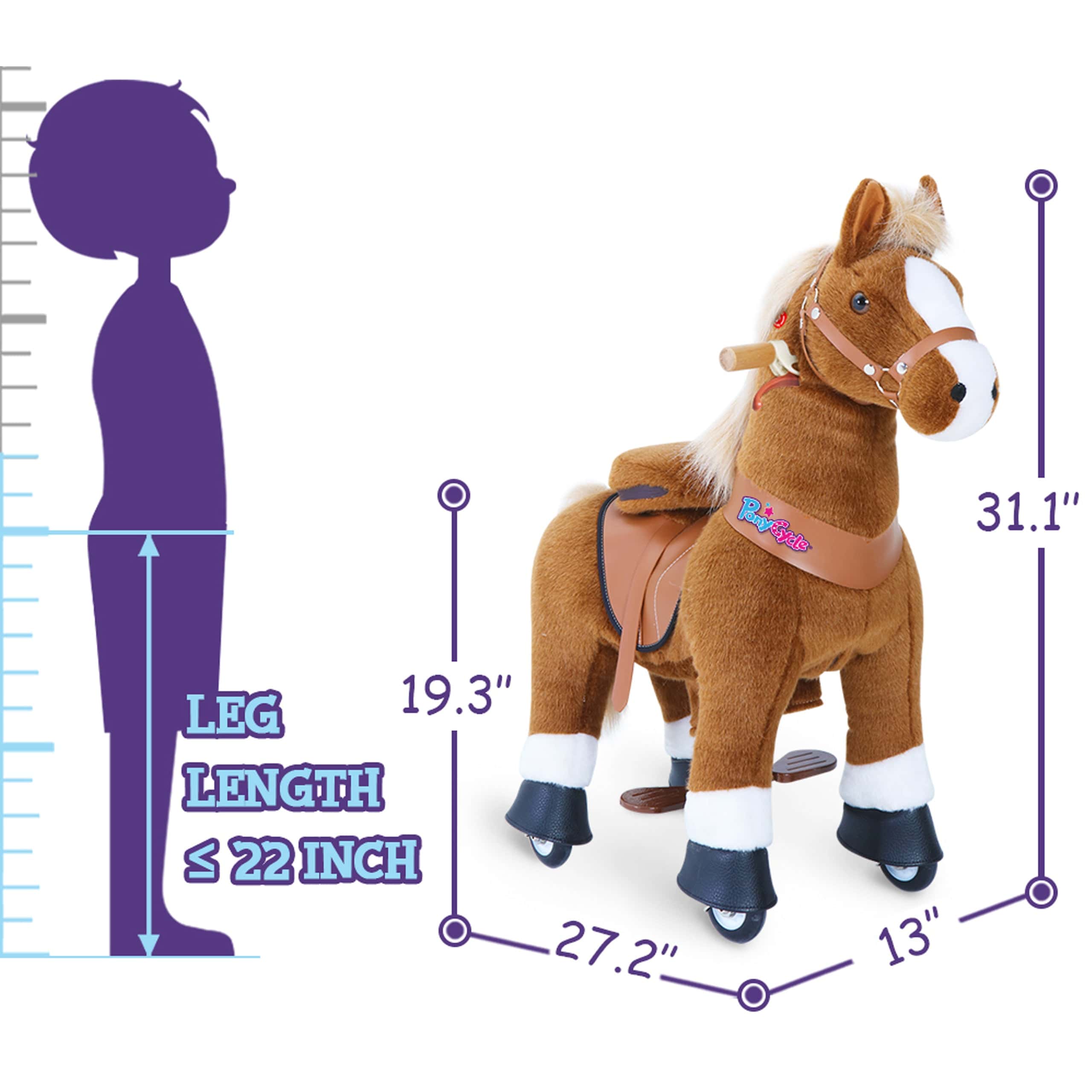 Ponycycle Ride On Toy for Kids Ages 3-5 | Interactive Rocking Horse with Wheels | Perfect for Indoor & Outdoor Play, Birthday Gifts, and Preschool Learning Activities