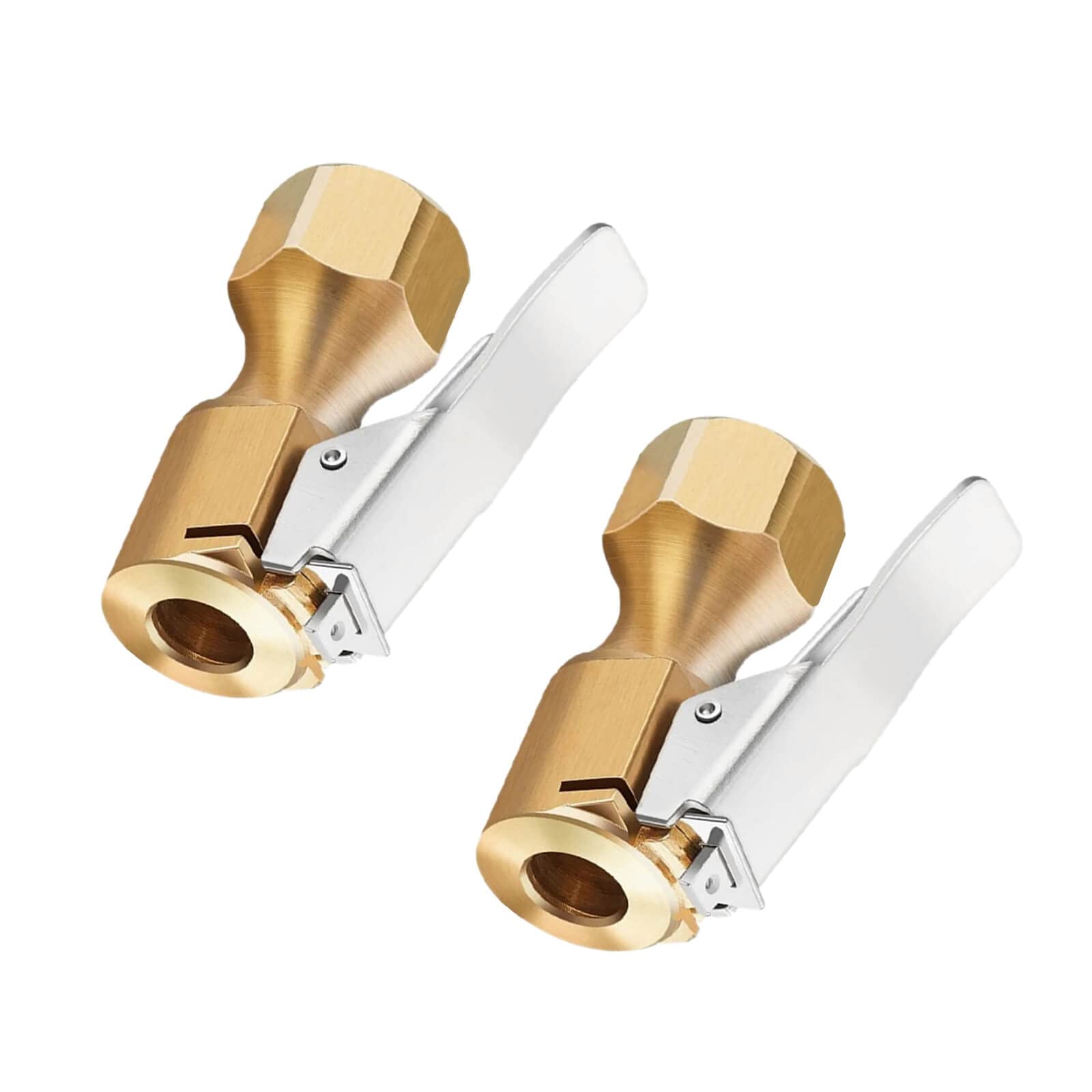 Heavy Duty Brass Air Chuck with Clip Adapter - 1/4