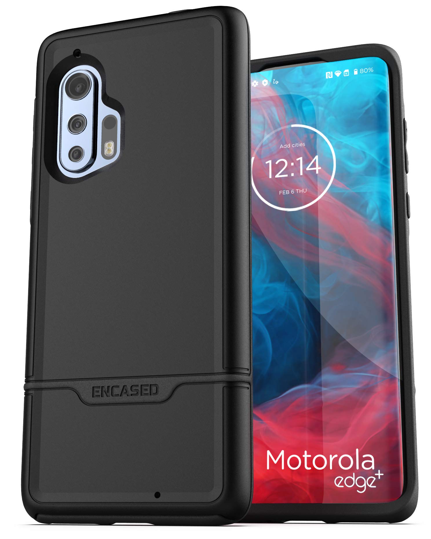 Motorola Edge Plus Belt Clip Holster Case (2020) - Heavy Duty Rugged Full Body Protective Cover with Holder for Moto Edge+ (Black) | Perfect for Construction, Outdoor Work & Active Lifestyle