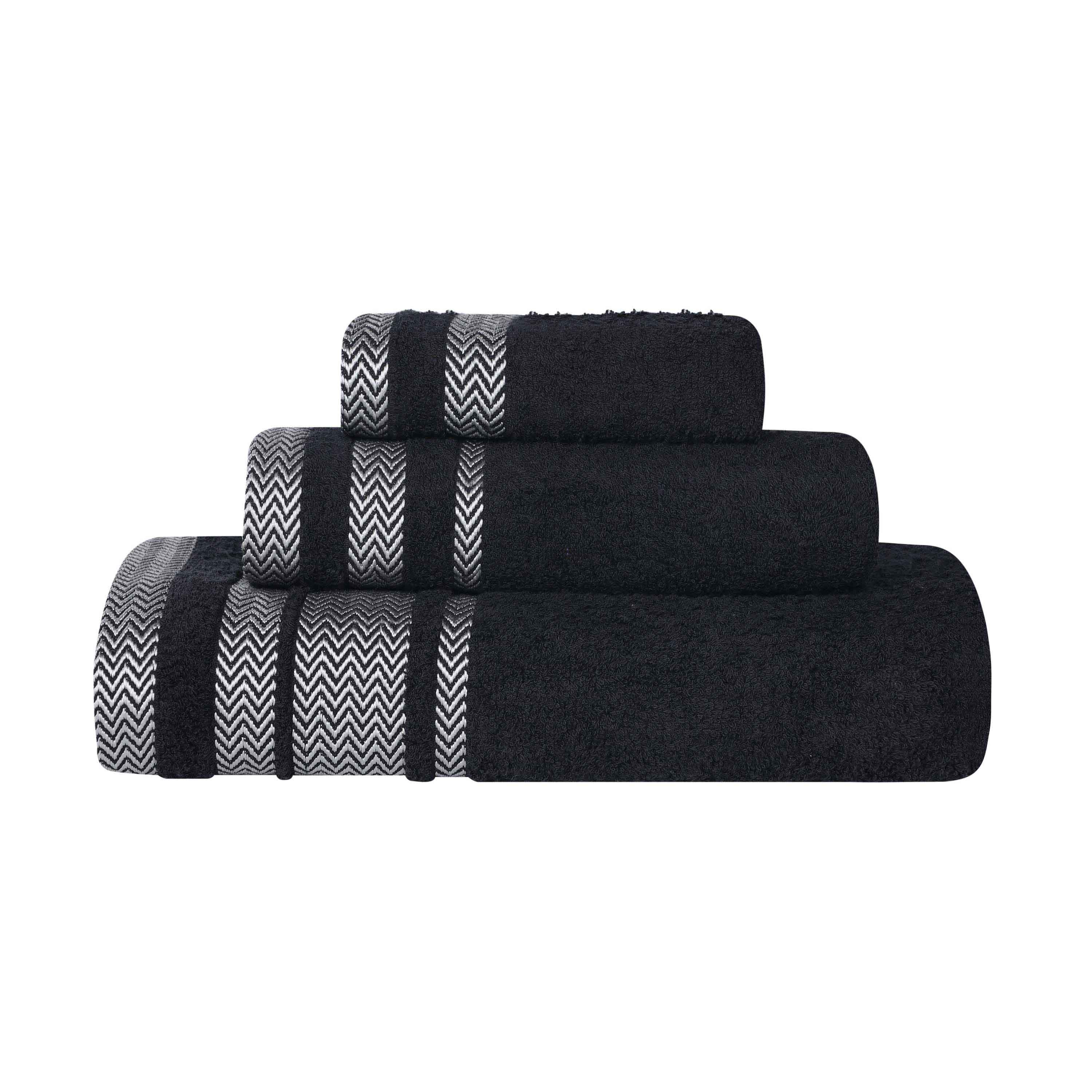 Premium Hays Cotton Medium Weight 3-Piece Bath Towel Set - Soft & Absorbent for Spa, Gym, and Home Use