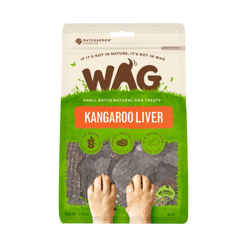 Premium Kangaroo Liver Air-Dried Dog Treats 200g - High-Protein, Grain-Free, All-Natural Training Snacks for Dogs - Perfect for Training, Rewards & Dental Health