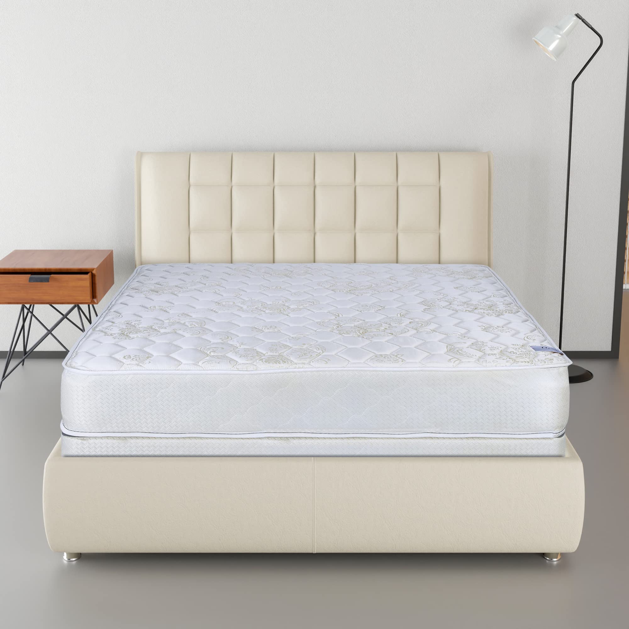 Mayton 9-Inch Gentle Firm Tight Top Innerspring Mattress & 4-Inch Split Wood Box Spring Foundation Set - King Size Bed for Comfortable Sleep & Support