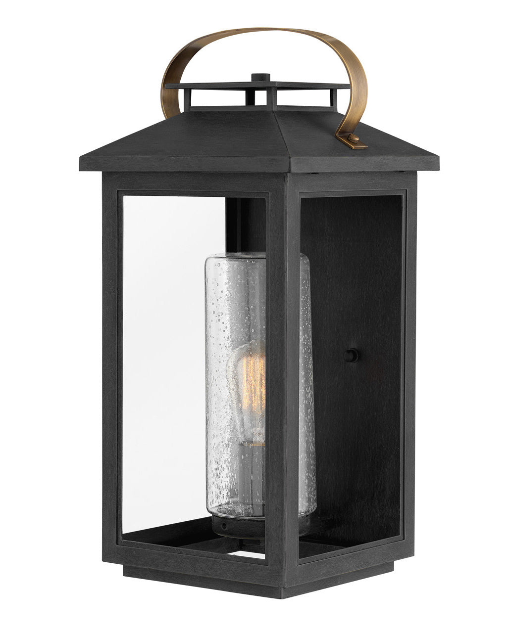 Atwater Black LED Wall Mount Light Fixture - Modern Indoor/Outdoor Lighting for Hallway, Patio, and Garage