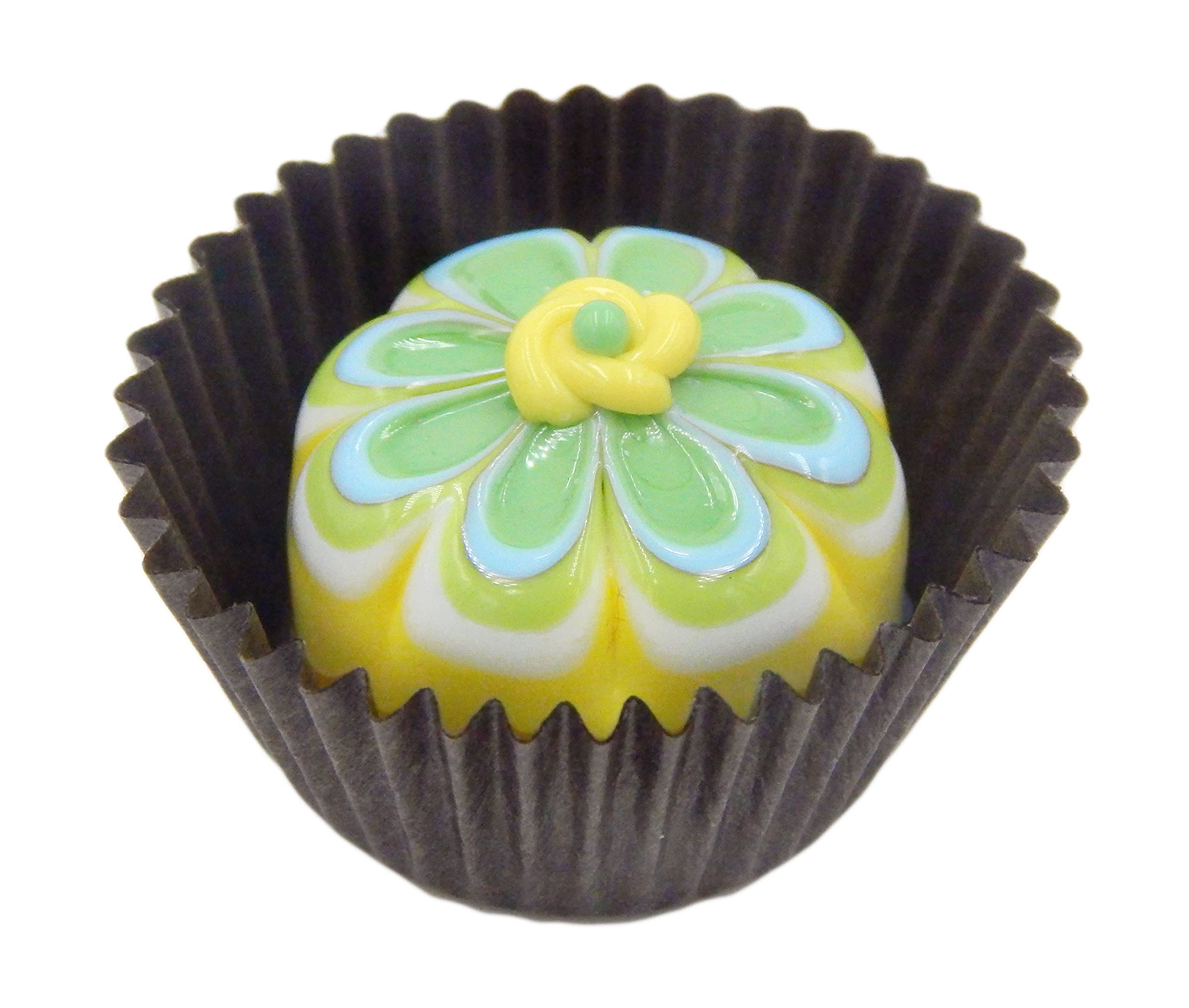 Premium Lemon White Chocolate with Mint Cosmos - Handmade Glass Candy for Gifts, Parties & Dessert Toppings | Gourmet Treat for Holidays & Special Occasions