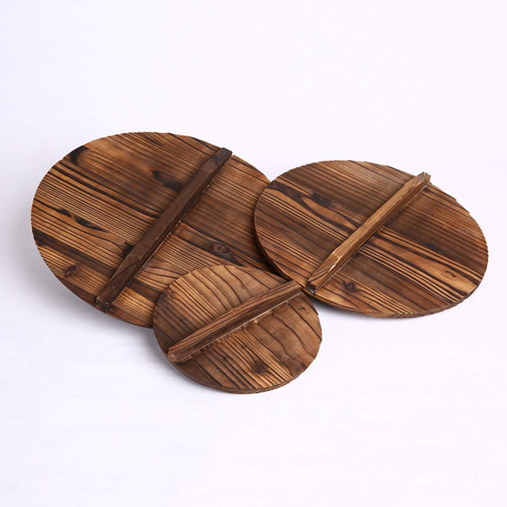 Cabilock Bamboo Oil Splash Guard - Premium Iron Pot Lid Cover for Cooking - Perfect for Frying, Sautéing & Preventing Oil Splatters in Kitchen