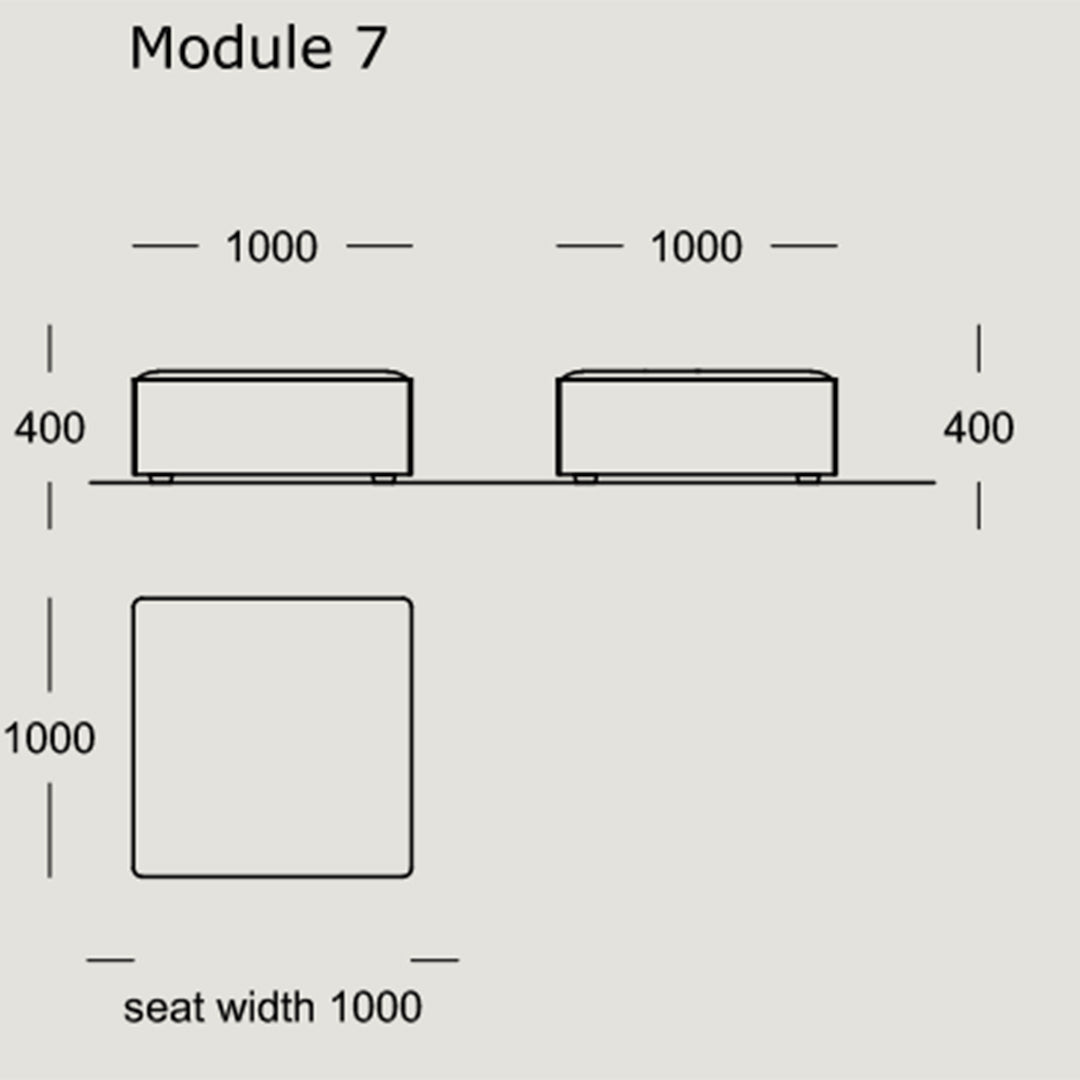 Modular Cinder Block Sofa Set (1-7 Modules) - Modern Sectional Sofa for Living Room, Lounge, and Office Spaces