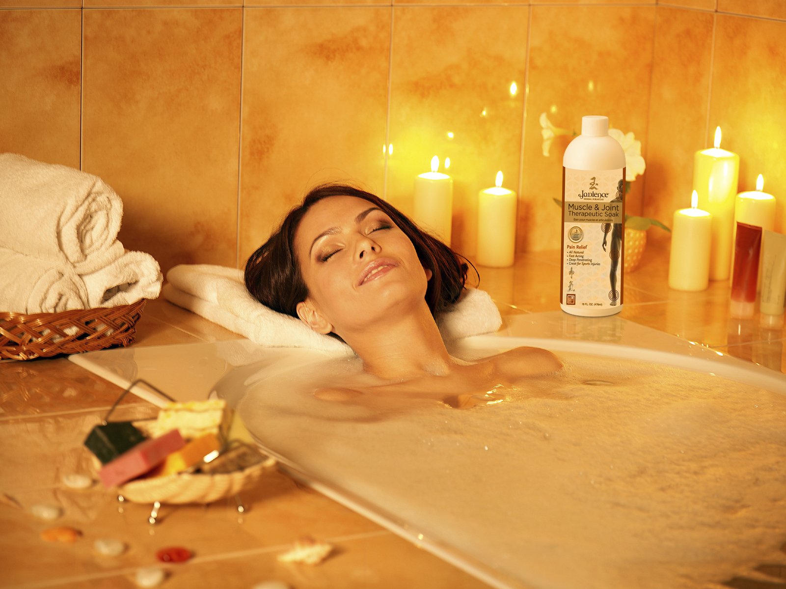 Jadience All-Natural Herbal Bath for Muscle & Joint Pain Relief - 128oz - Soothes Sore Muscles, Swollen Joints, Pulled Muscles & Back Pain - Made in USA with 100% Natural Ingredients - Perfect for Post-Workout Recovery, Arthritis Relief & Spa Relaxation