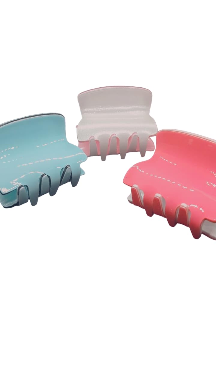 Cute Blue White and Pink Hair Clips for Women & Girls - Fashion Hair Accessories for School, Party, and Everyday Wear